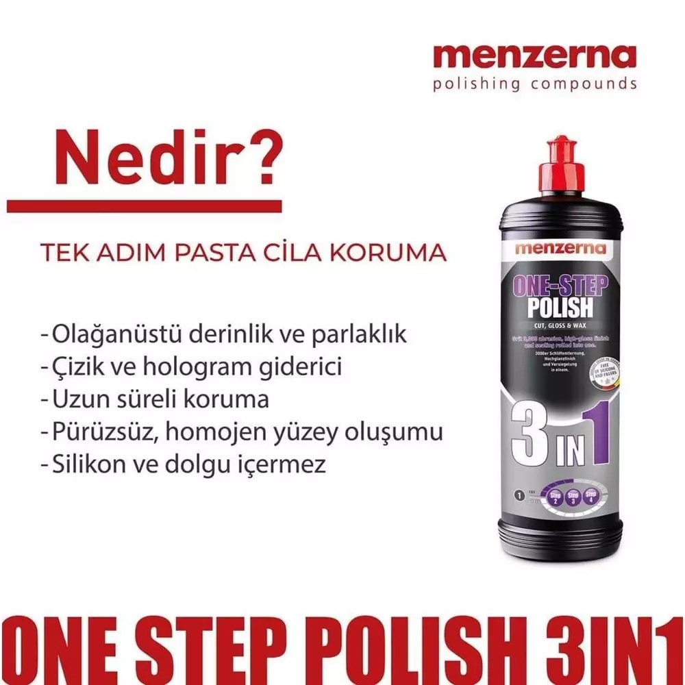 Menzerna 3 In 1 One-Step Polısh Pasta - Hare - Cila 1Lt