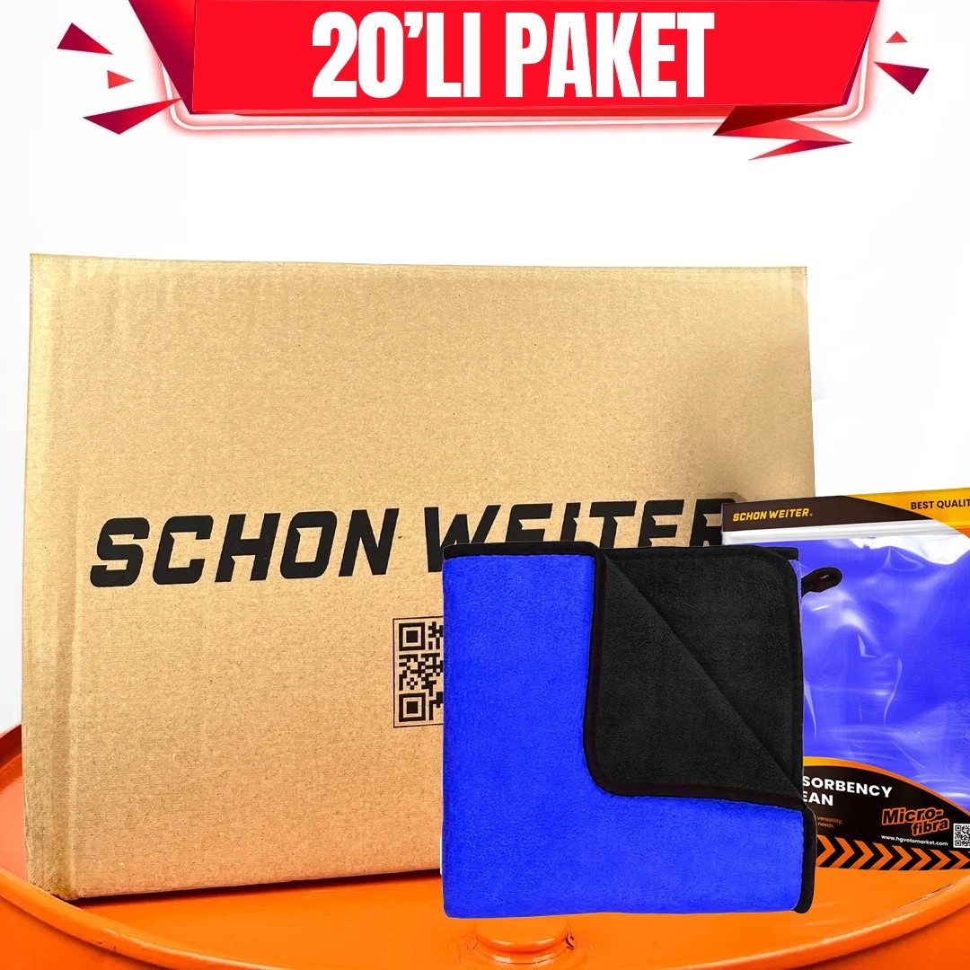 Schön Weiter Double Face Mavi Kurulama Bezi – 20'li Paket