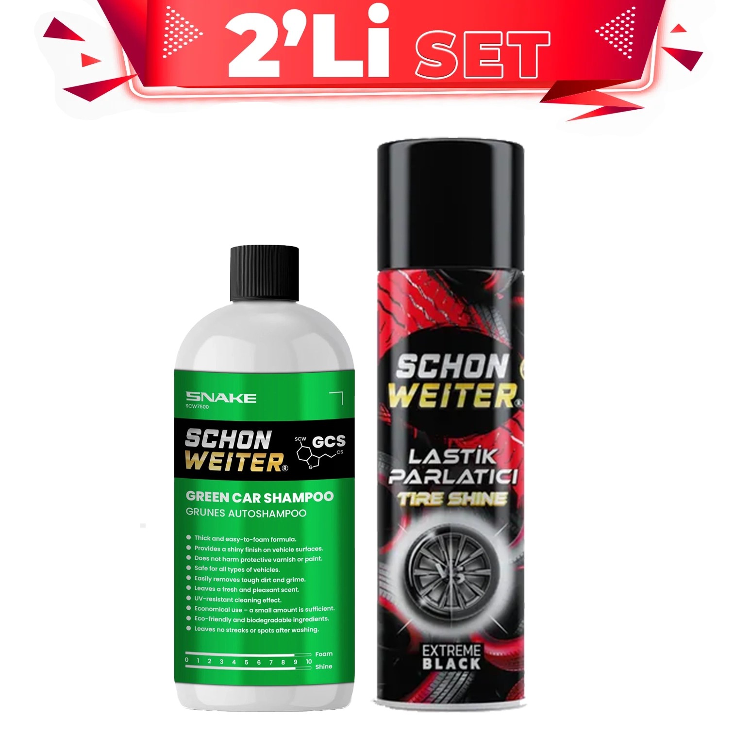  Schön Weiter GCS Car Shampoo Snake + Lastik Parlatıcı Aerosol Set