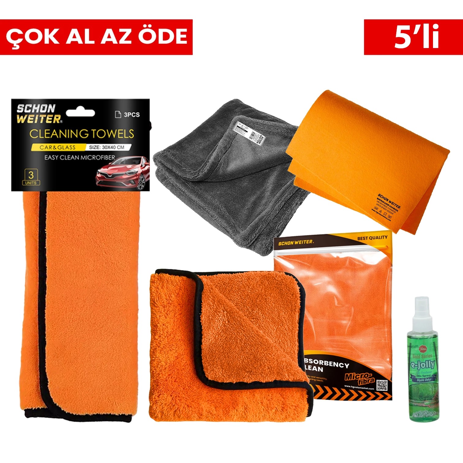 Schön Weiter Profesyonel Kurulama & İç Temizlik Seti – 5’li Ultra Paket