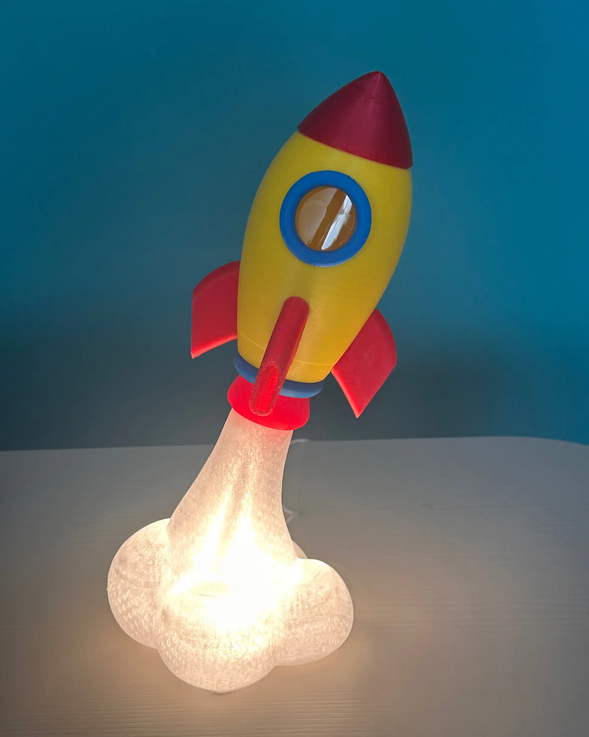 Roket LED Masa Lambası & Kumbara