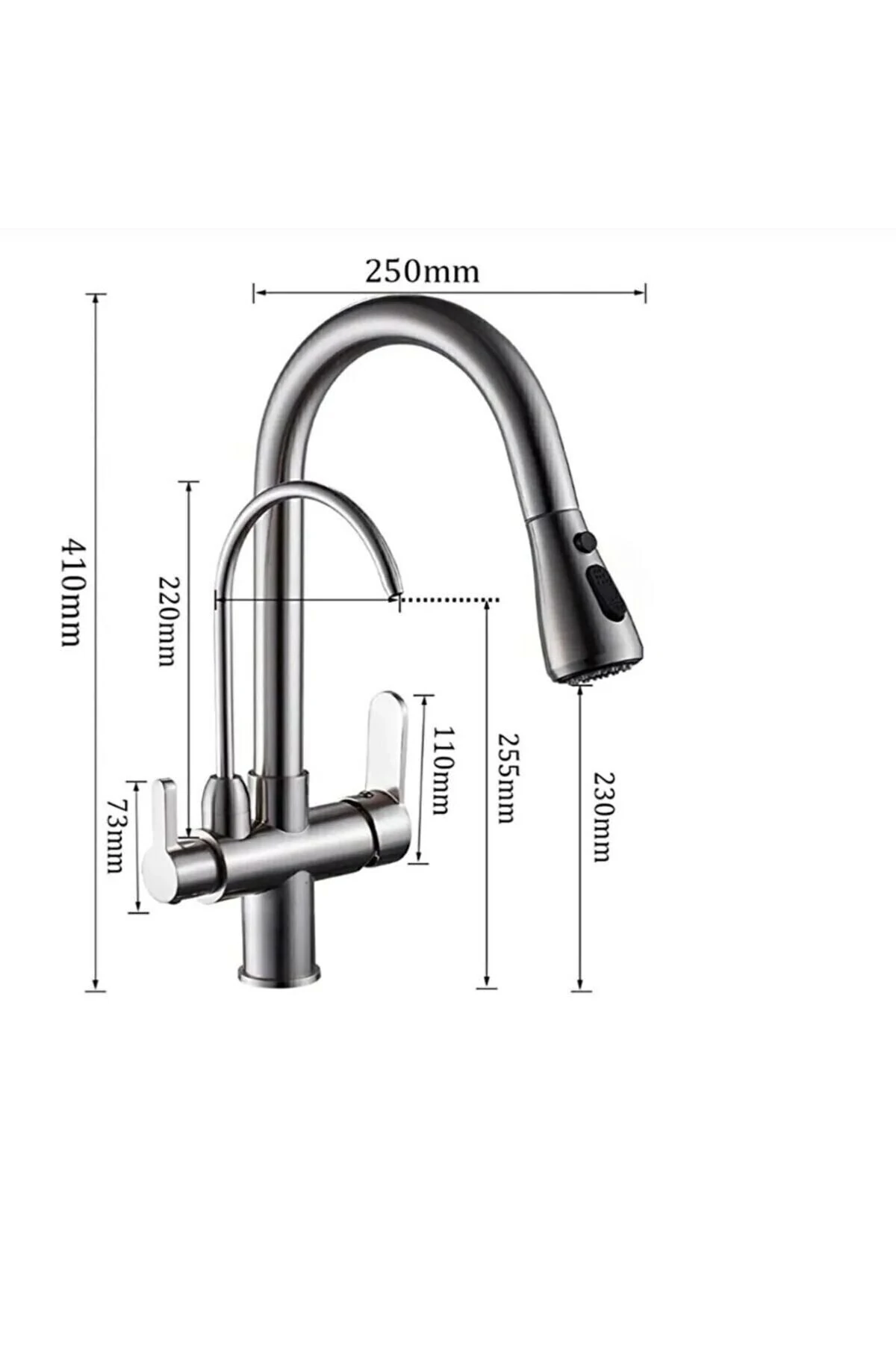 Spirali Arıtmalı Eviye Bataryası (SICAK SOĞUK GİRİŞLİ PİRİNÇ MALZEME) 5 Yıl Garantili