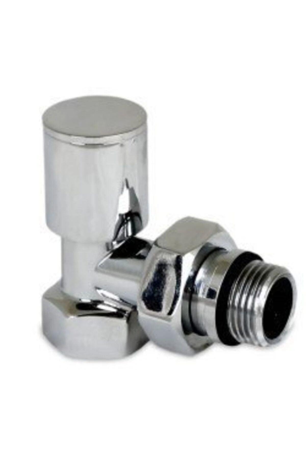 1/2 Krom Köşe Radyatör Vanası - Metal Kapak