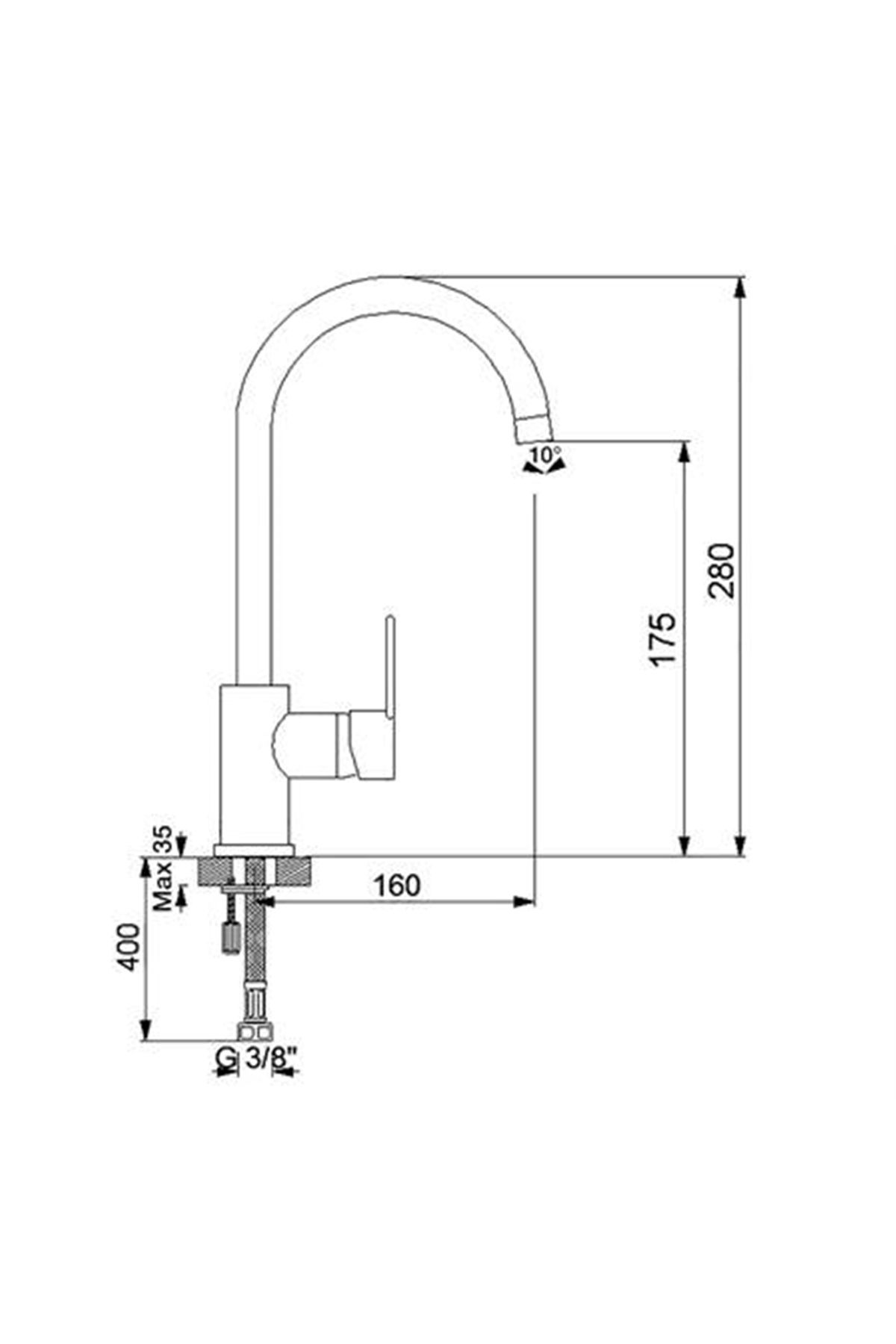Domıno Dönerlı Lavabo Bataryası Sıyah 971731b