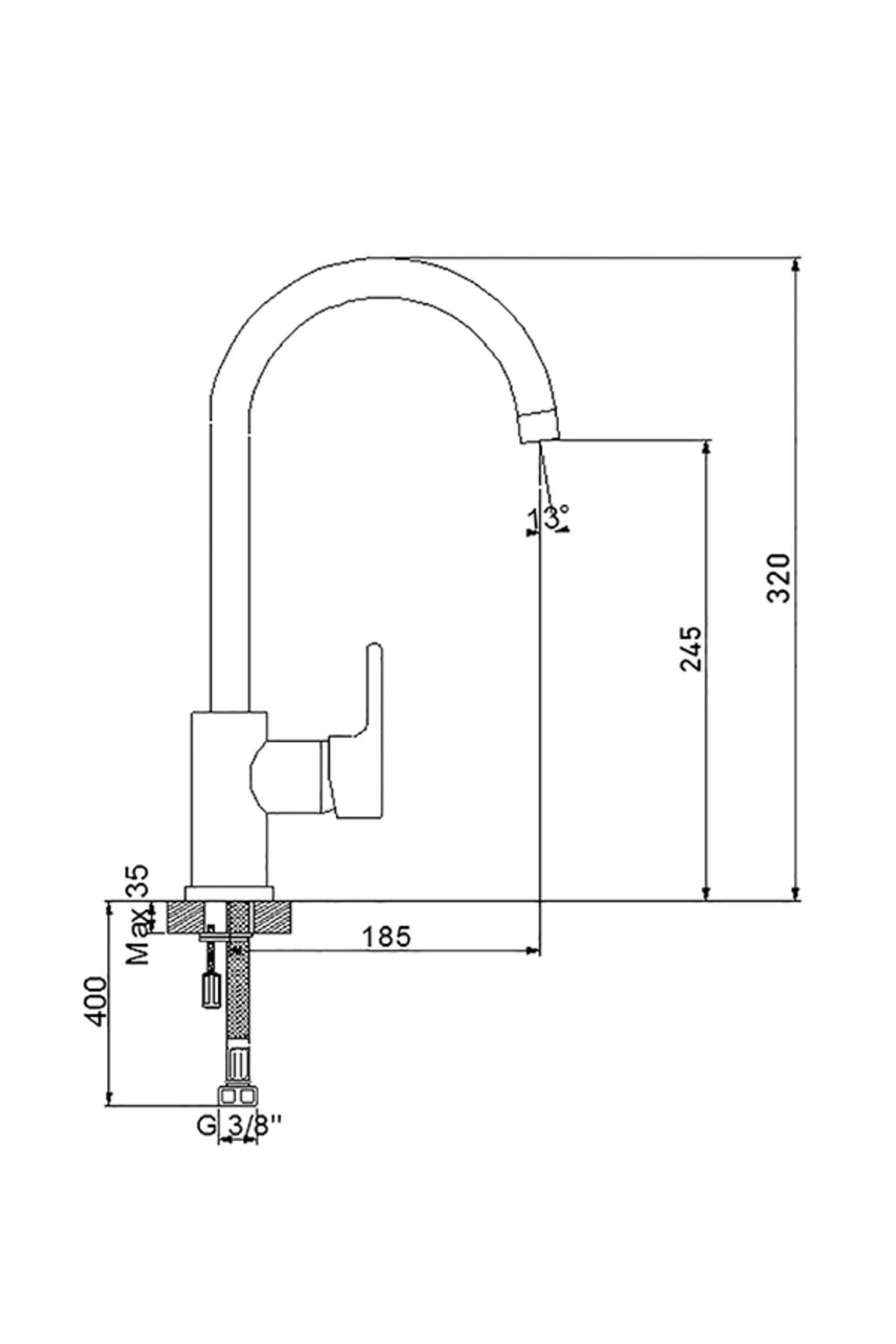 Premium Tek Gövde Eviye Bataryası 832531