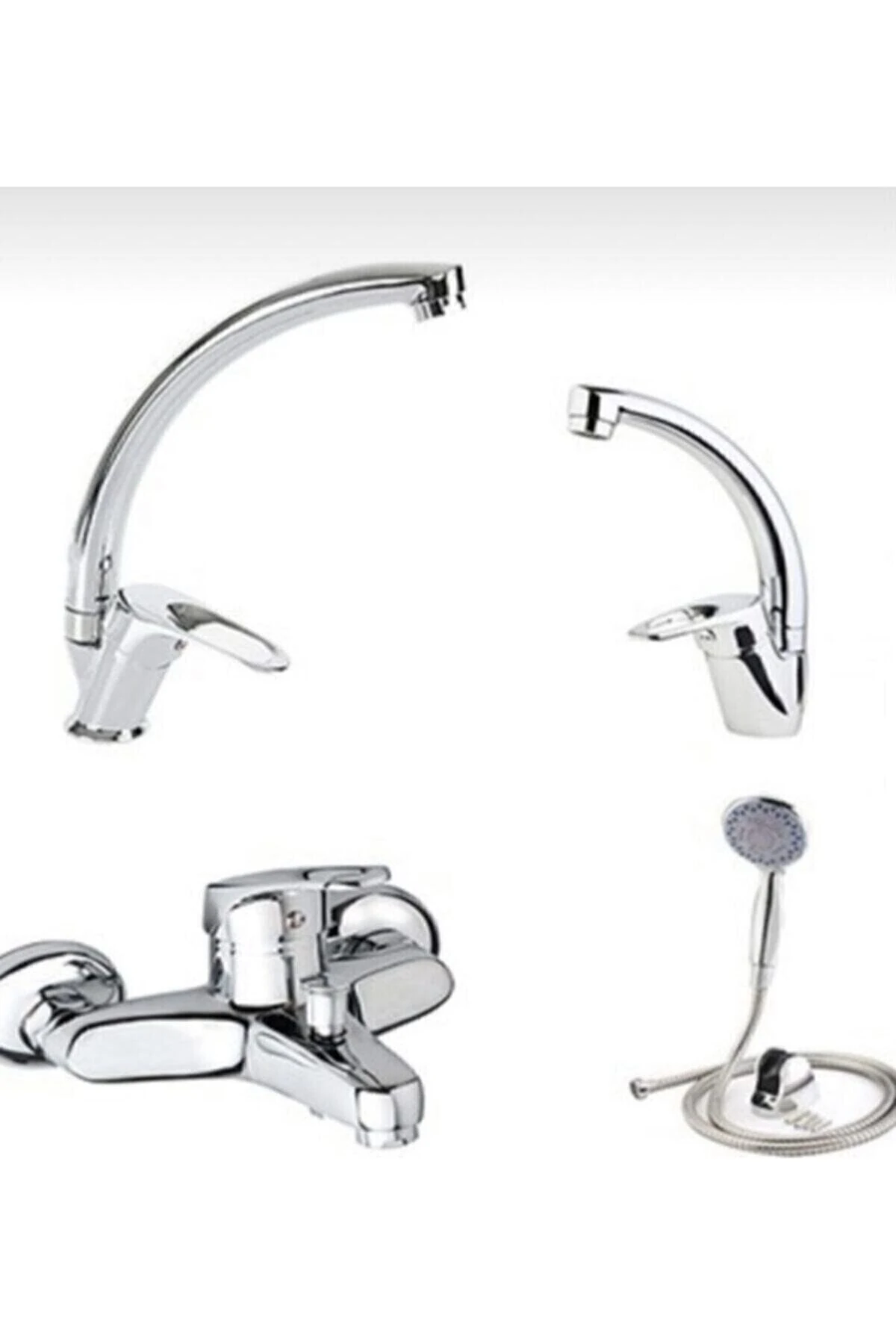 Mix 4 Lü Batarya Set Mutfak Banyo Lavabo Ve Duş Seti Garantili 5 Yıl