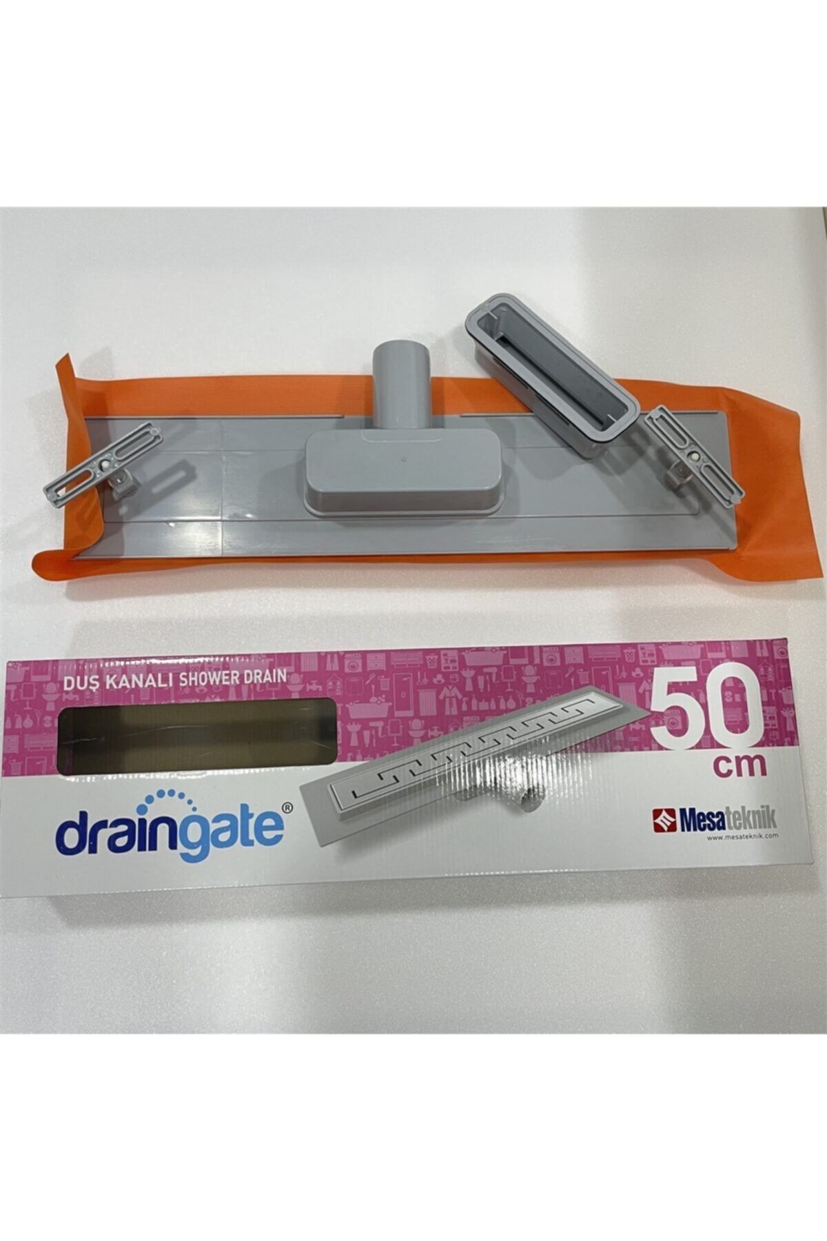 Mesa Teknik Ø50 Draingate 9300-50i Duş Kanalı Yer Süzgeci Izolasyonlu Paslanmaz Yandan Çıkışlı 50 Cm