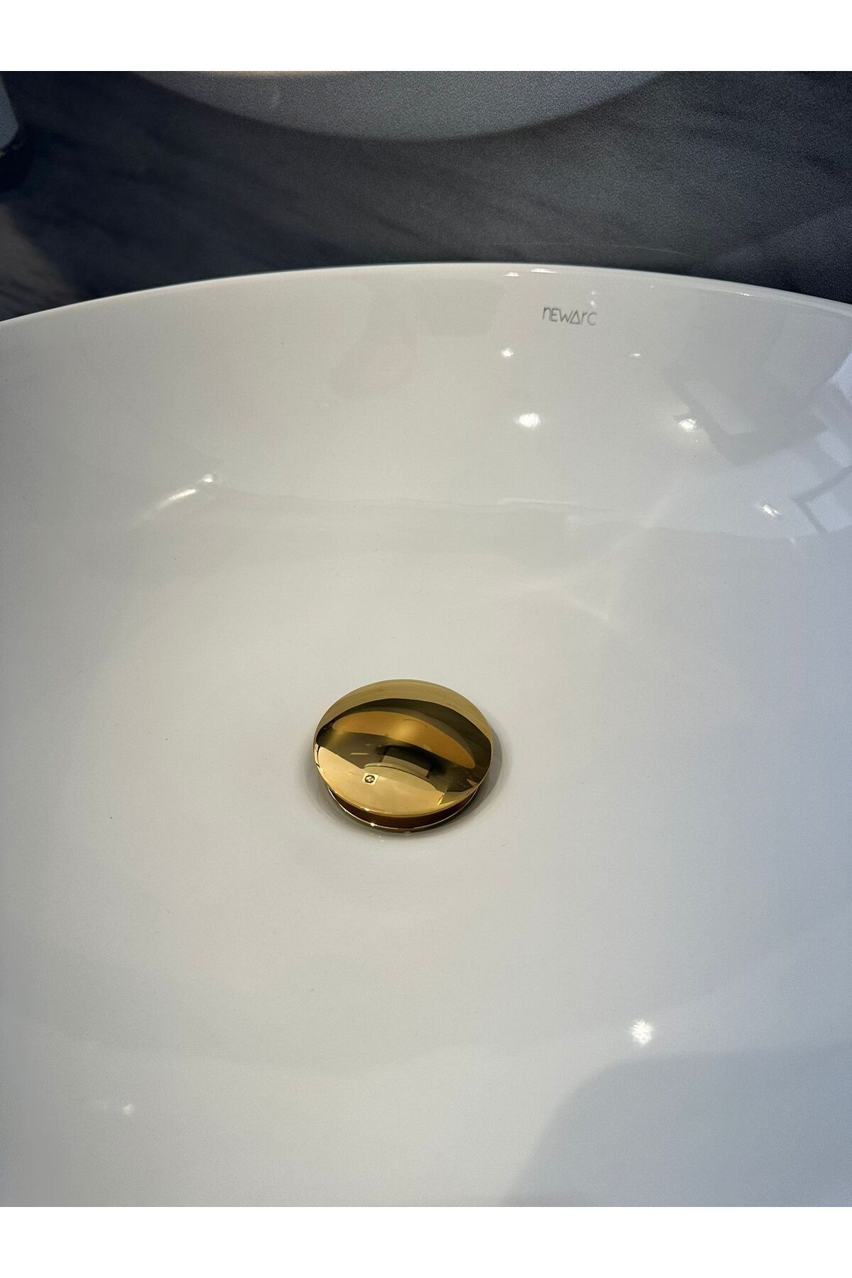 ALTIN LAVABO SİFONU PUP-UP (BAS-ÇIK) GOLD SİFON