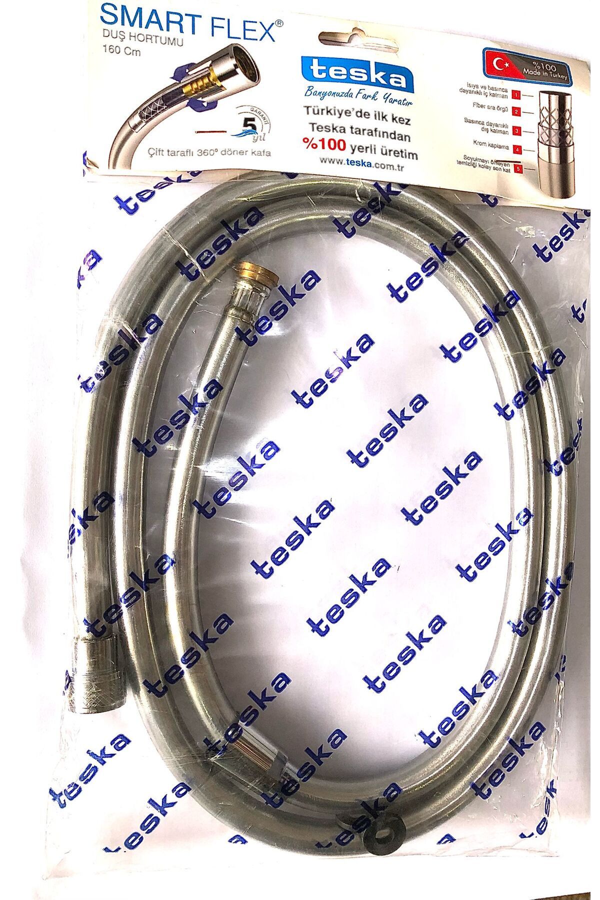 Mafsallı Duş Seti Ve Smart Fleks Hortumlu 160 Cm Pvc Hortum