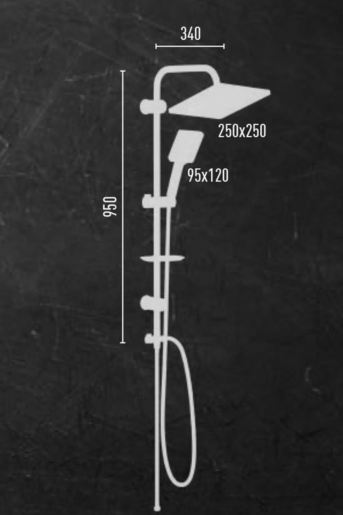Maxima Chrome Krom Yağmurlama Duş Seti Takımı Vs-5880