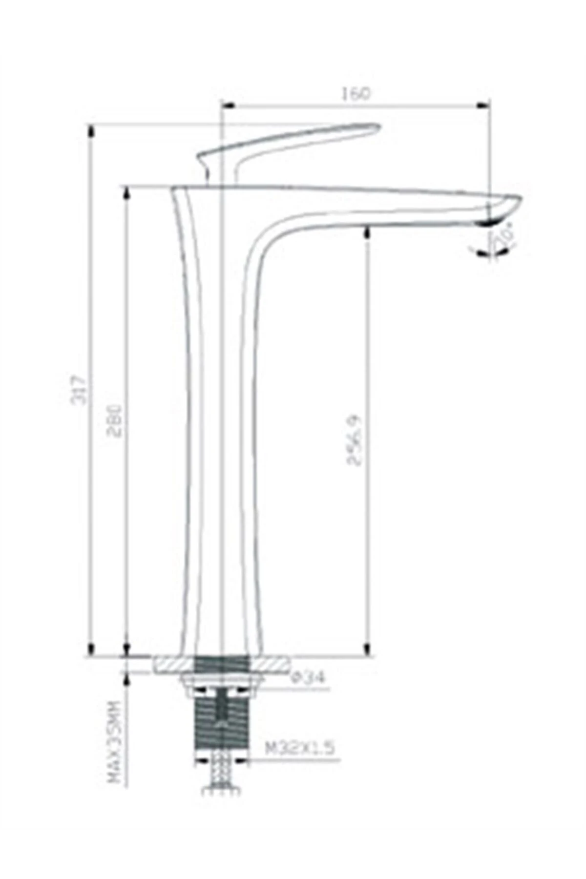 Life Çanak Tipi Lavabo Bataryası 981001