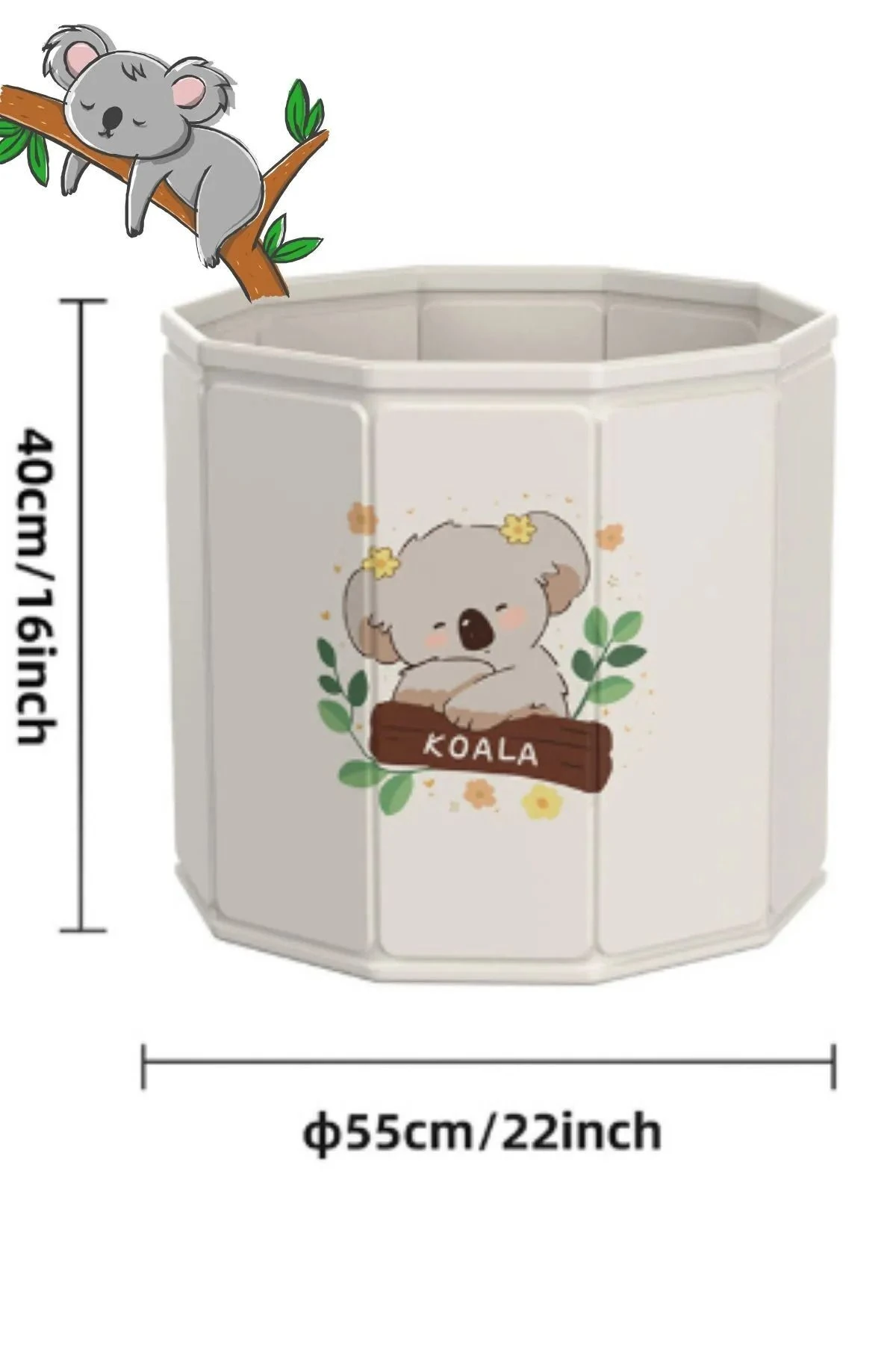 Koala Desenli Plastik Çocuk Küveti / Oyun Havuzu(Portatif Bebek Banyo Havuzu)+boyun simidi HEDİYELİ