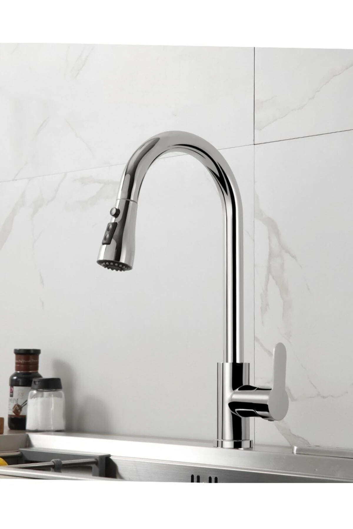 Musluk Mutfak Krom Spallı Evıye