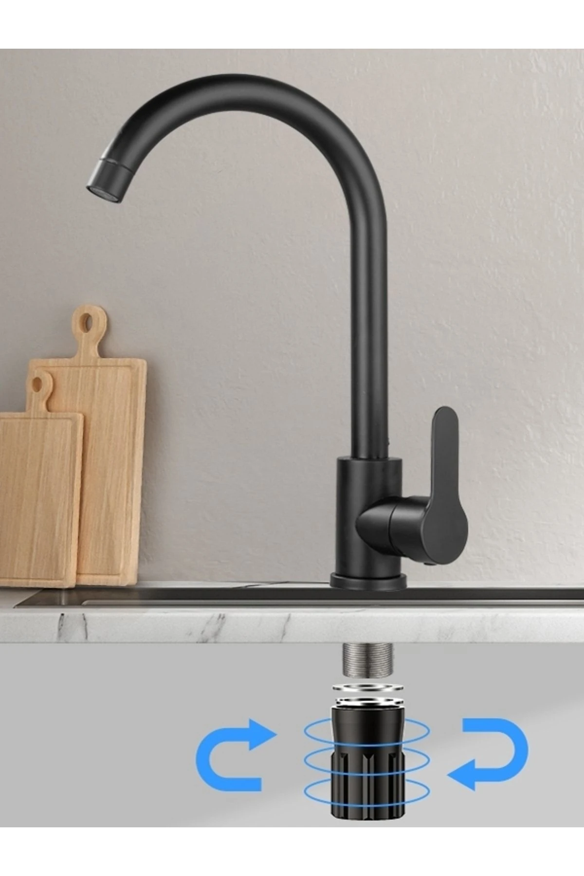 Fleko Mob-c402 Krom Sıyah Musluk