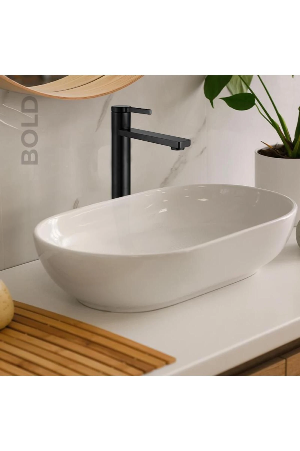 Bold Çanak Tipi Lavabo Bataryası Siyah
