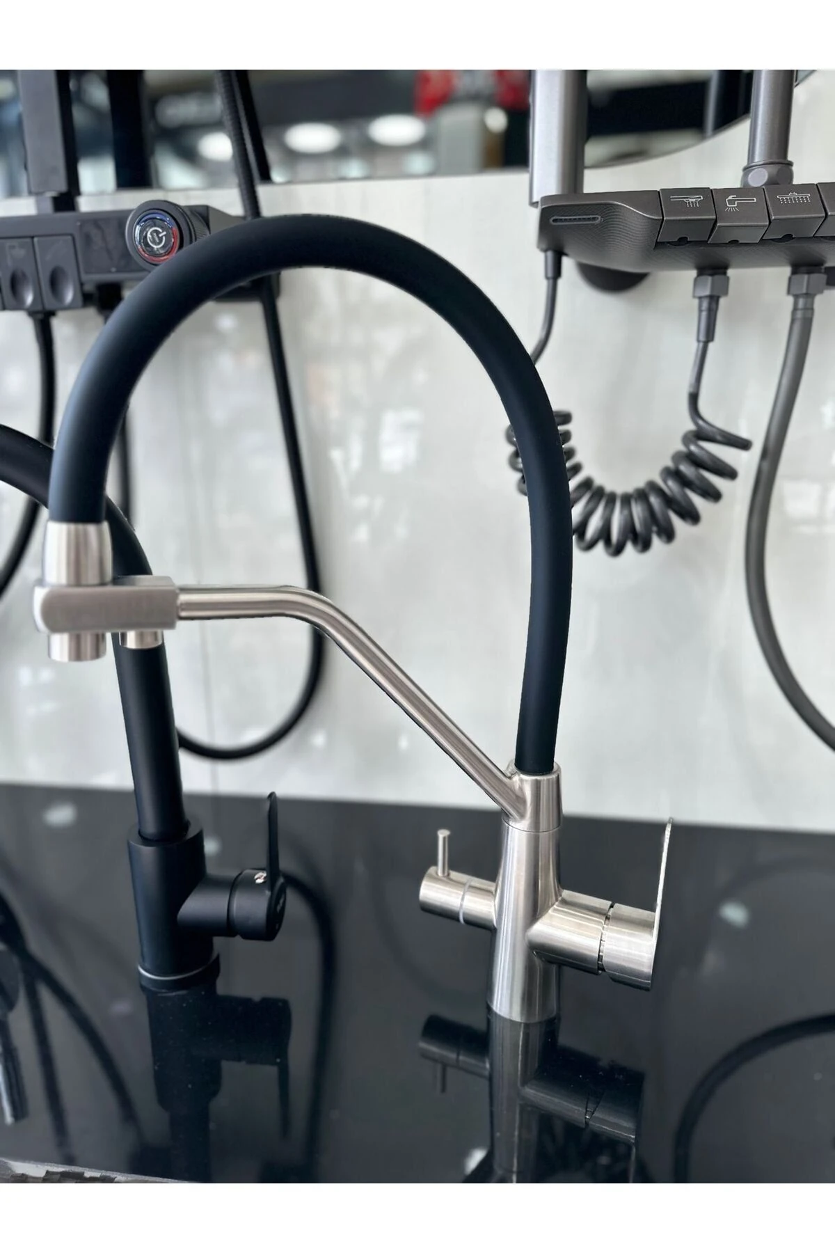 YENİ ARITMALI İNOX ESNEK BORULU EVYE BATARYASI