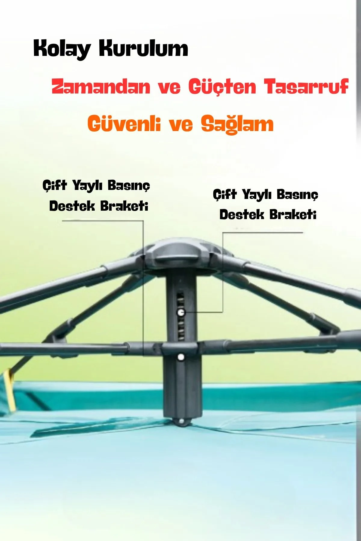 Hızlı Kurulan Otomatik Kamp Çadırı 2 Kişilik | Uv Koruma Kaliteli Meltblown Su Geçirmez Kumaş