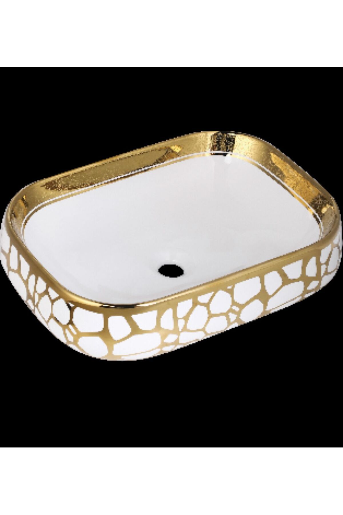Mosaic 56cm Altın Lavabo