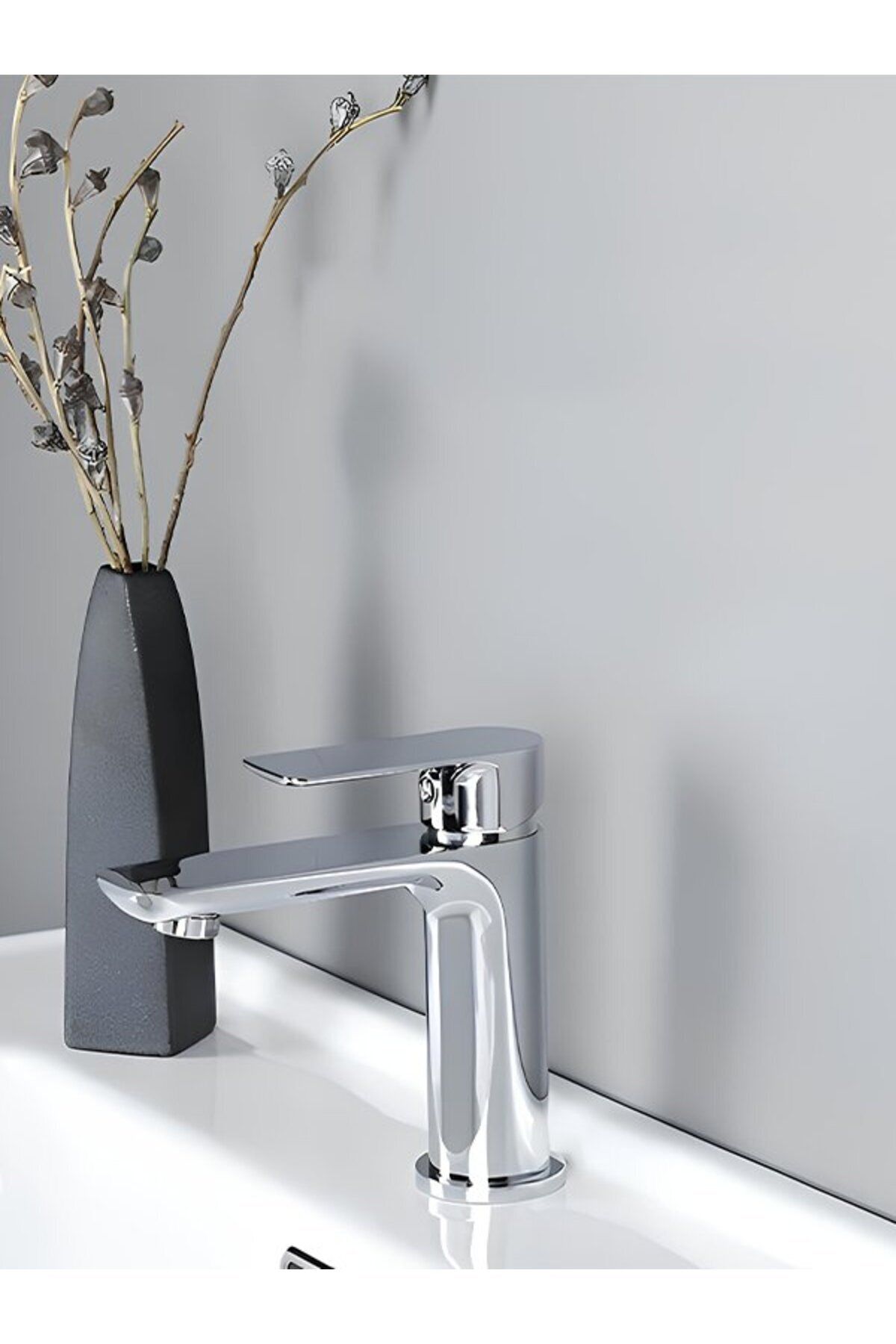 Banyo Lavabo Bataryası Krom Renk Modern Tasarım 2 Yıl Garanti