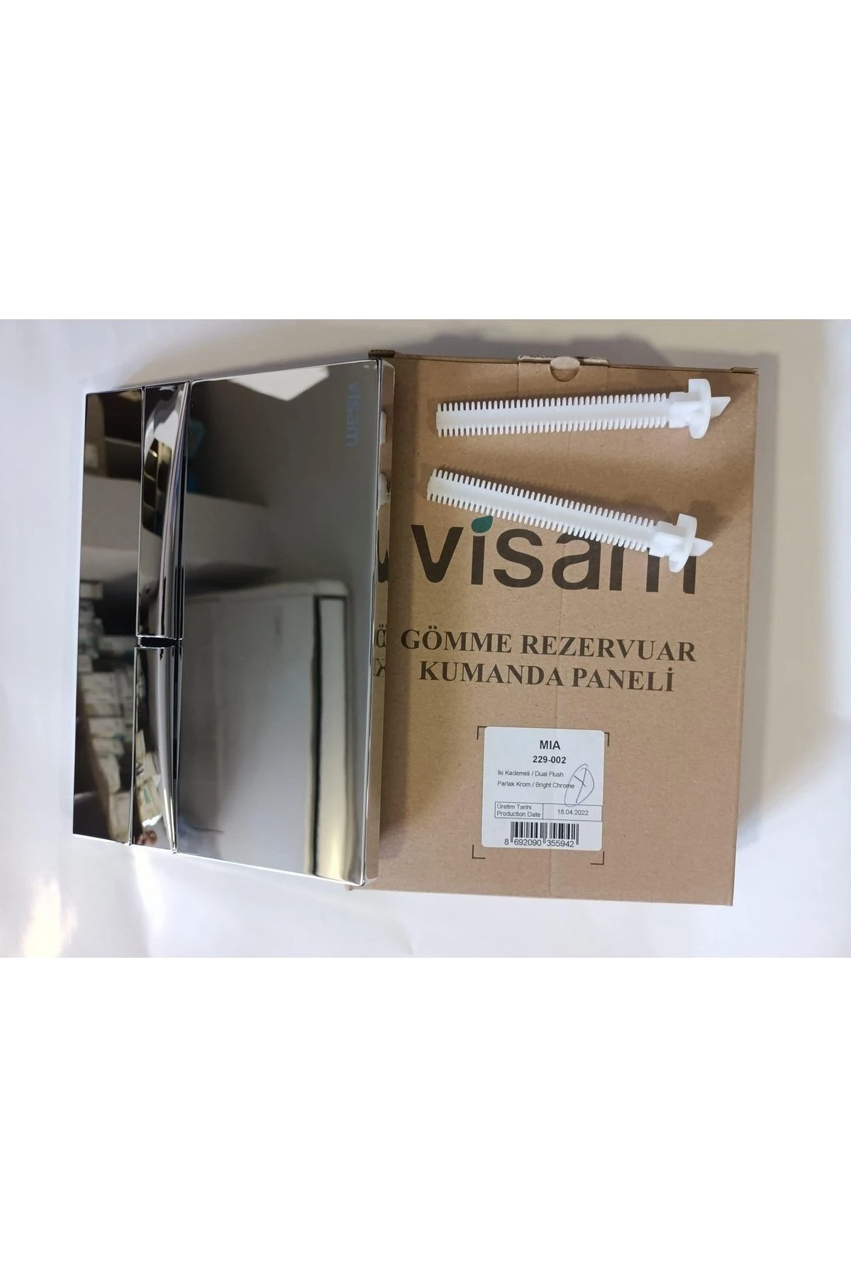 Mia Gömme Rezervuar Kumanda Paneli Parlak (krom) 229-002