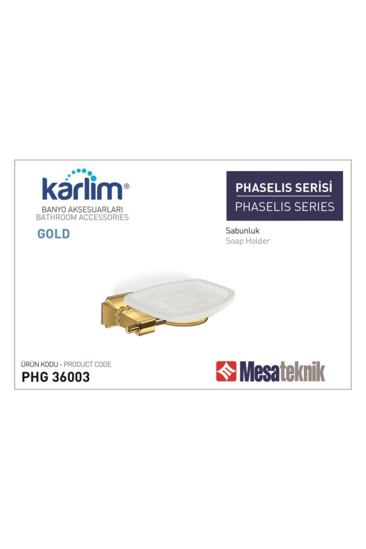 Mesa Karlim Phaselis Serisi Gold (altın) Sabunluk (phg36003)