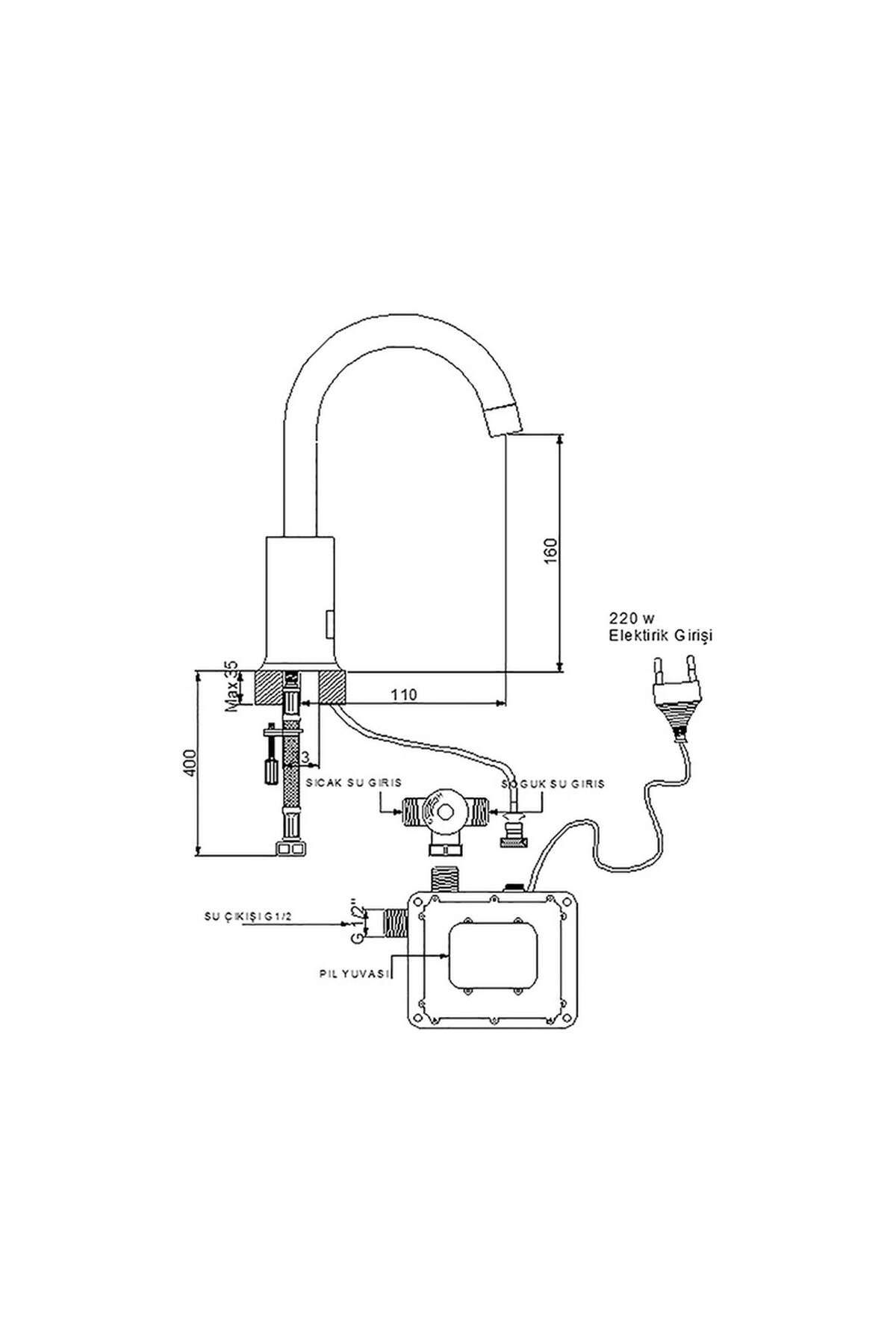 - Minart Fotoselli Lavabo Bataryası - Pilli Ve Elektrikli - 514523 311104