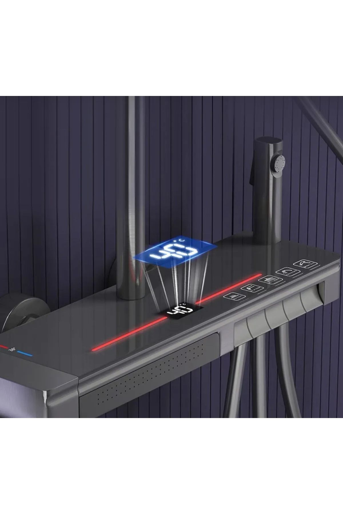Piano SuperBox Antrasit Gri Duş Sistemi