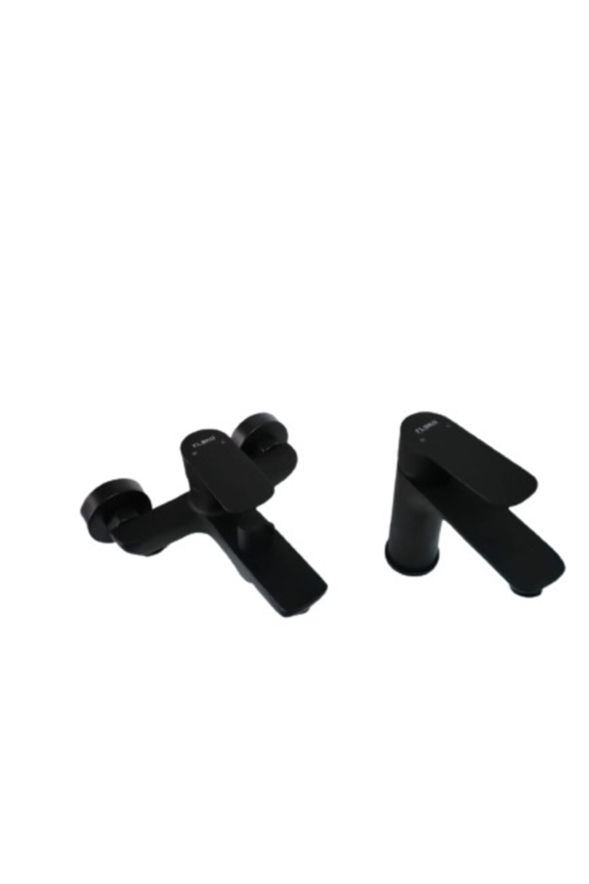 Fleko Siyah Mix Lavabo& Banyo Batarya 2li Set