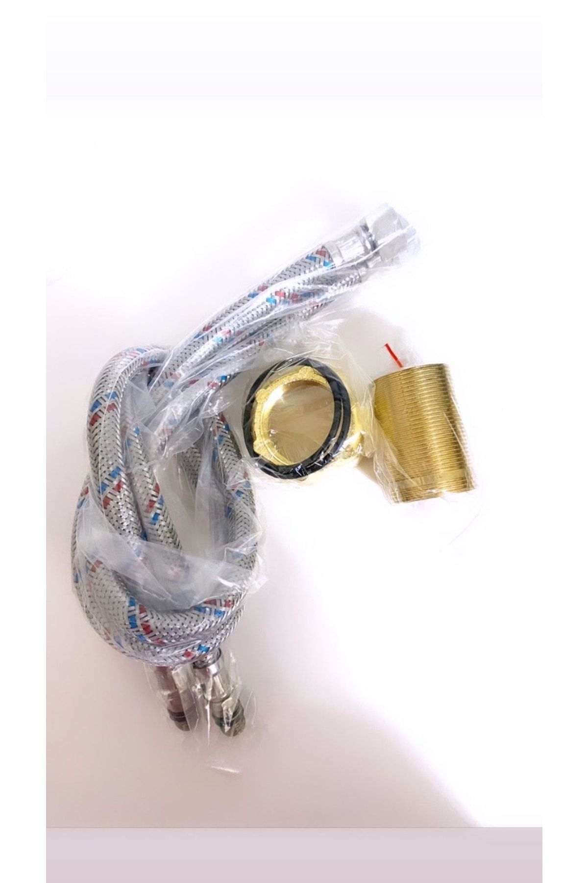 Fleko Krom Gümüş Düz Lavabo (SICAK SOĞUK GİRİŞLİ, PİRİNÇ MALZEME) 5yıl Garantili