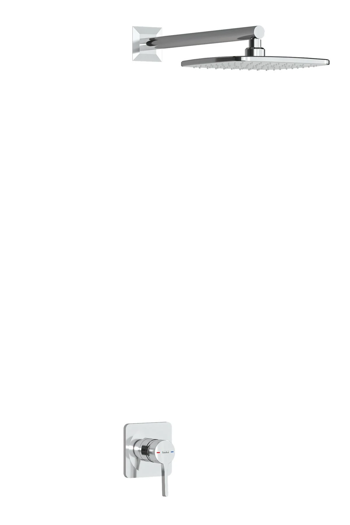 Misis Tek Yönlü Kare Duş Seti-krom