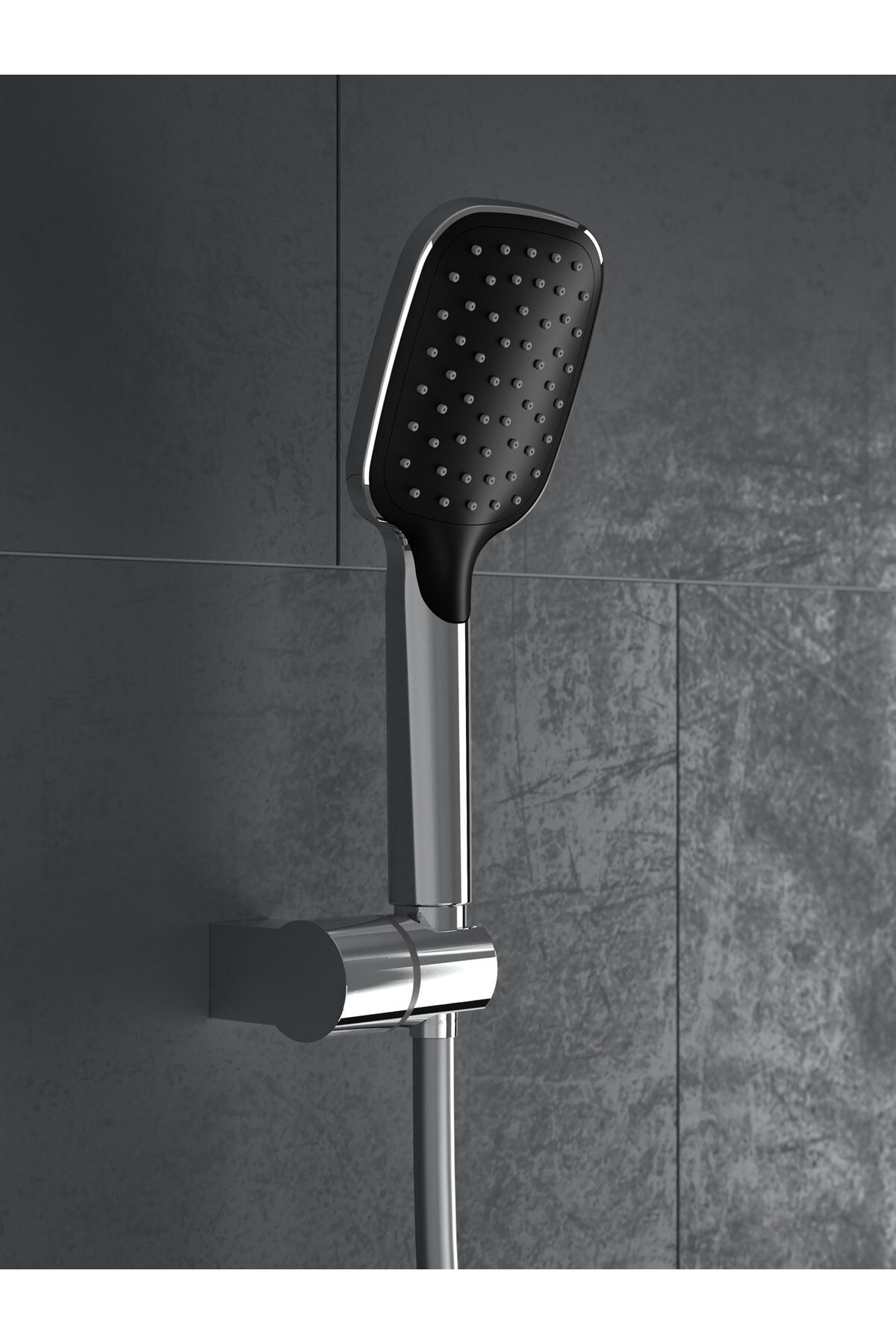 Siyah Mafsallı Duş Seti Ve Smart Flex Hortumlu Arm-aks5100-01