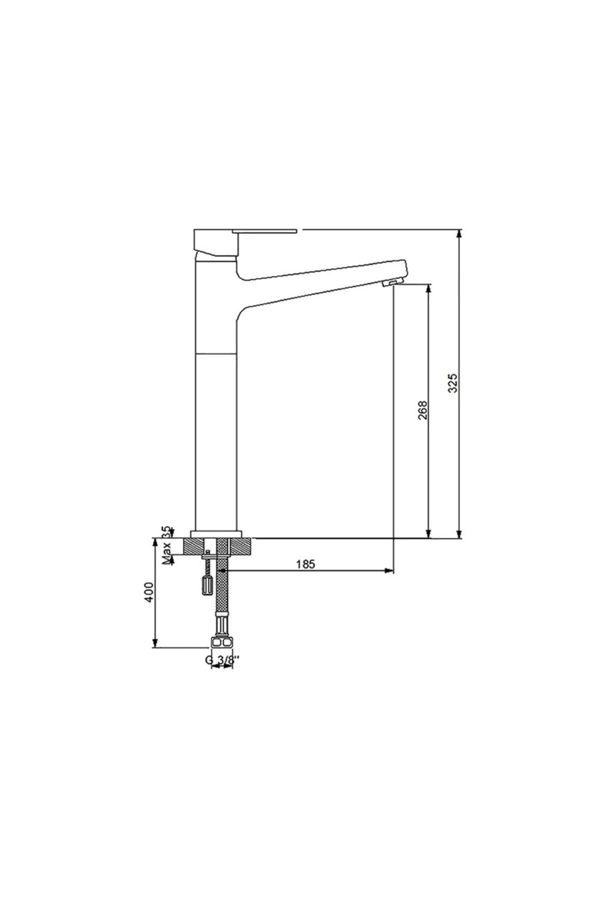 Domino Çanak Tipi Lavabo Bataryası Siyah 971001b