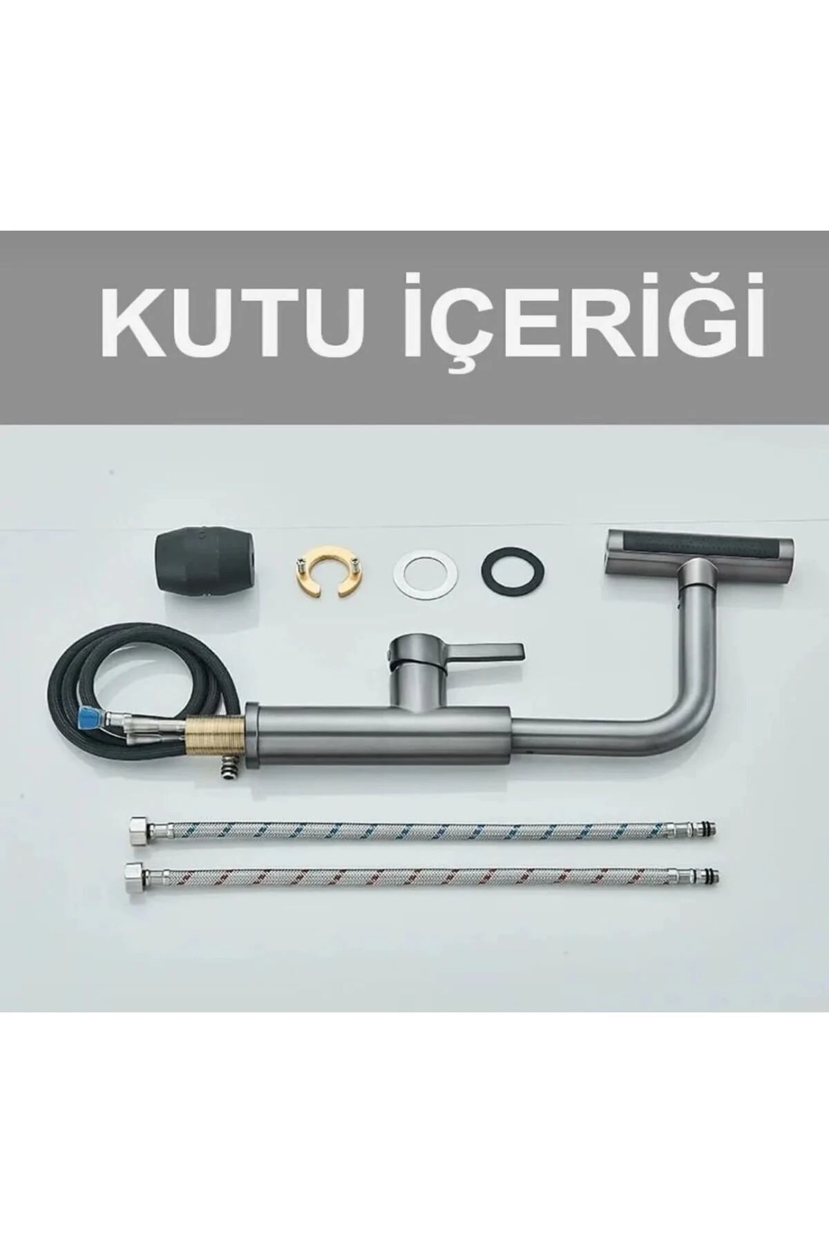 Fleko Çok Modlu Spiralli Mutfak Evye Bataryası Şelale Yağmurlama Fonksiyonel