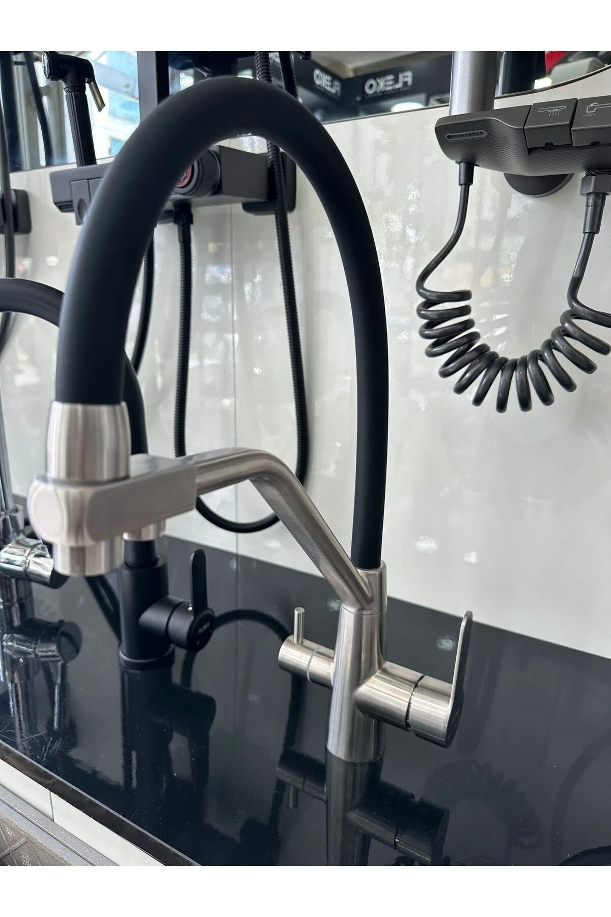 YENİ ARITMALI İNOX ESNEK BORULU EVYE BATARYASI