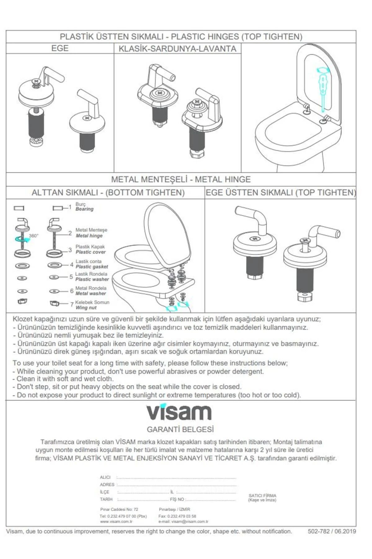 Iris Klozet Kapağı Alttan Sıkmalı 525-001