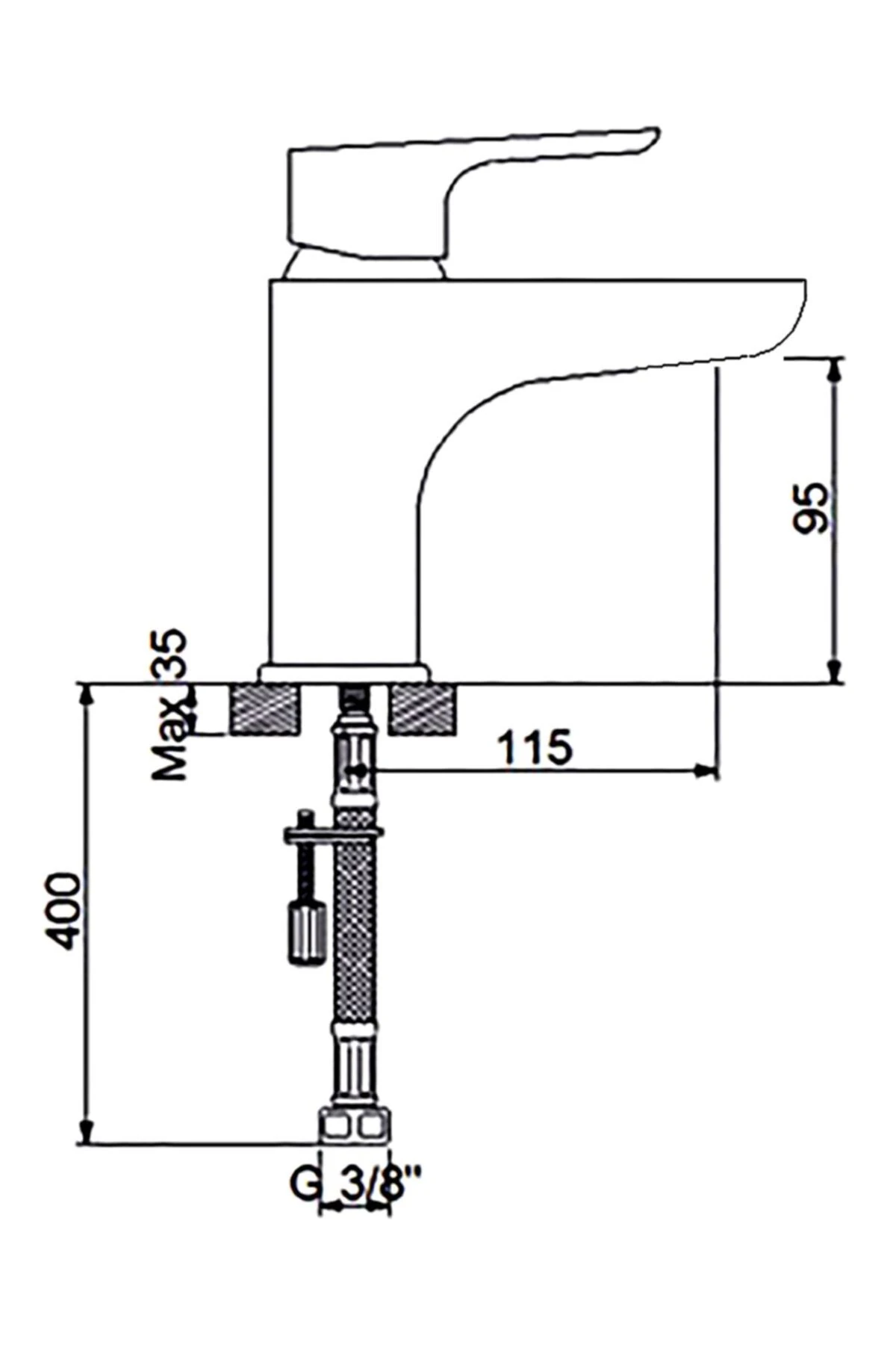 921521n Loft Natural Lavabo Bataryası Krom