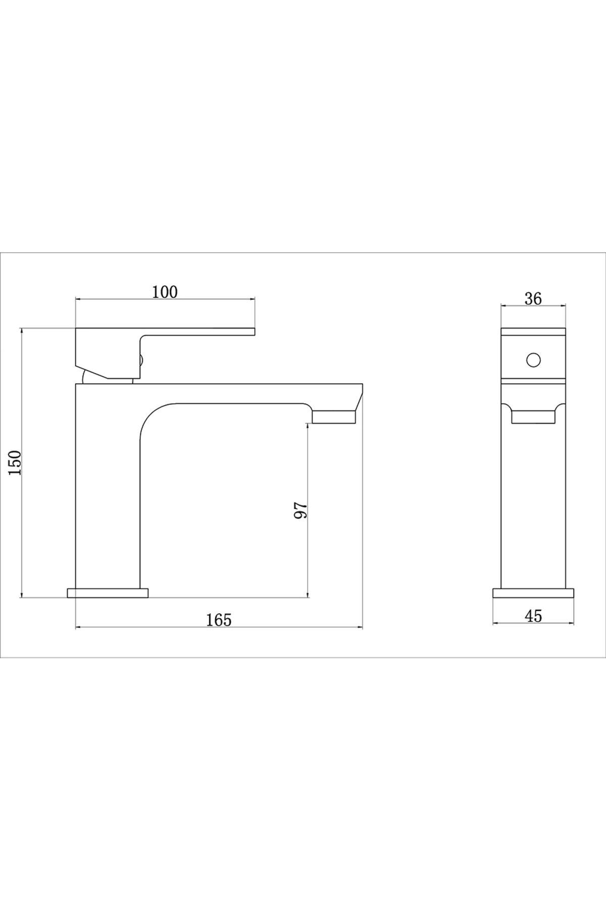 Fleko Levi Siyah Lavabo Bataryası