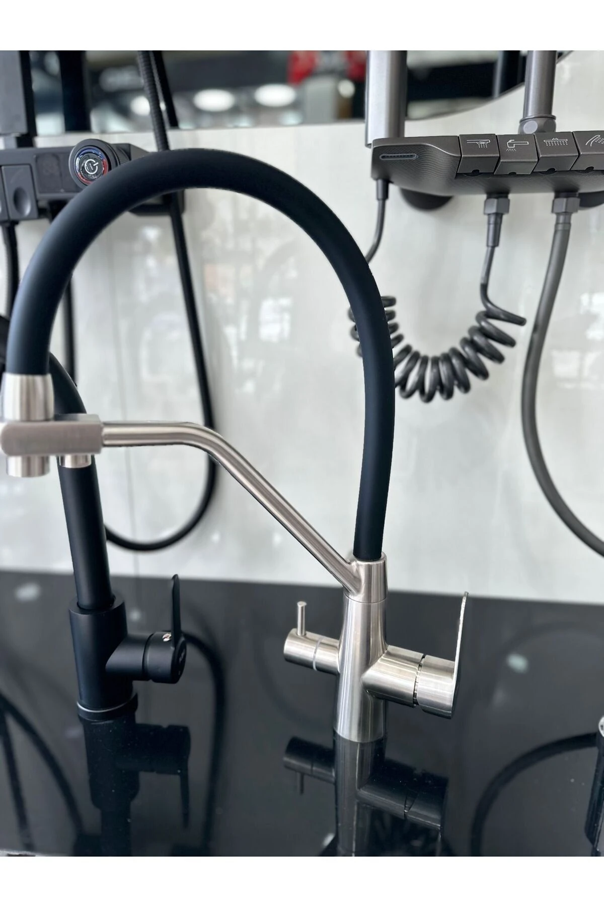 YENİ ARITMALI İNOX ESNEK BORULU EVYE BATARYASI