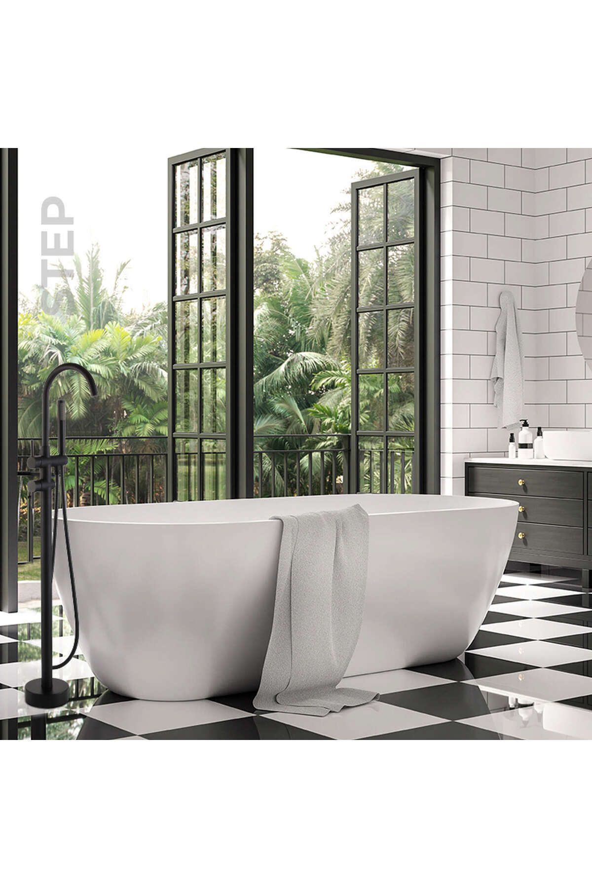 - Step Tabandan Banyo Bataryası Siyah - 900516b 321105