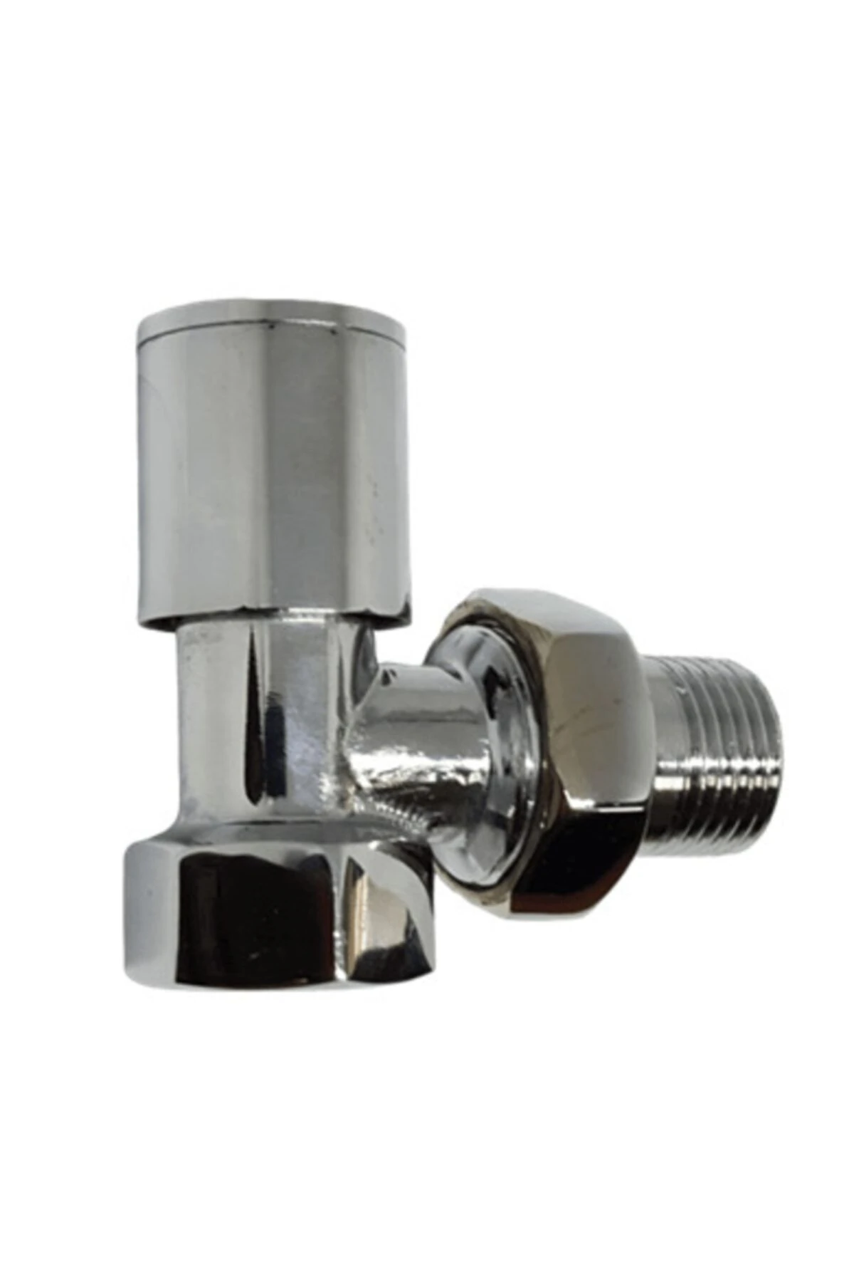 1/2 Krom Köşe Radyatör Vanası - Metal Kapak