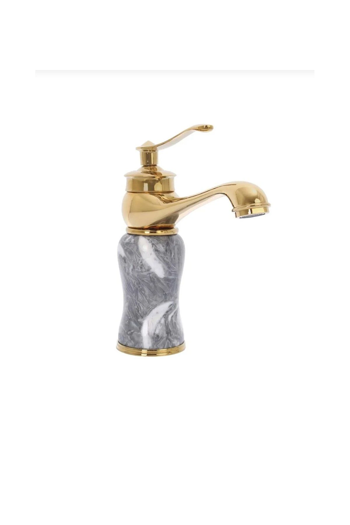 fleko Gold Mermer Desen Lavabo Bataryası