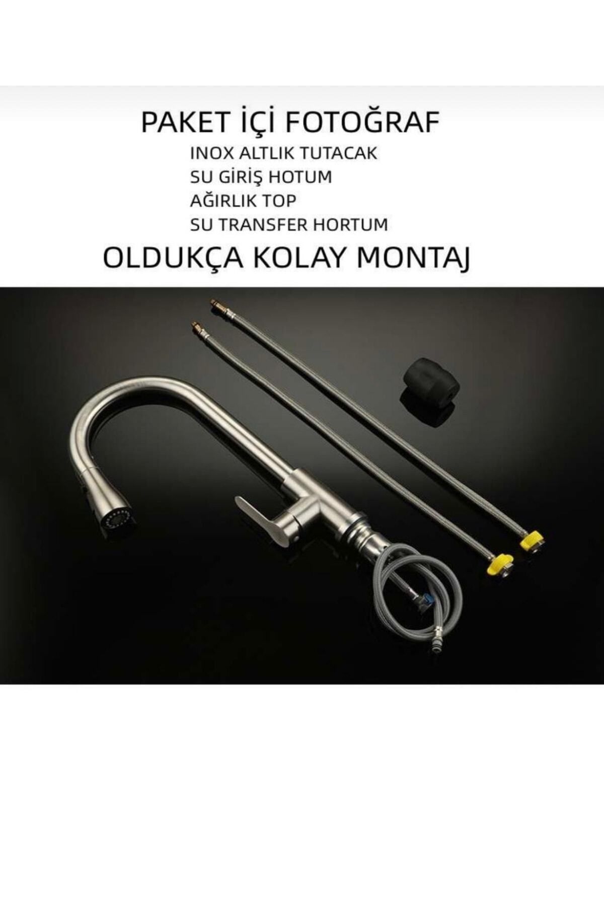 Evyepa Spiralli Inox Mutfak Eviye Bataryası (SICAK SOĞUK GİRİŞLİ, PİRİNÇ MALZEME) 5yıl Garantili
