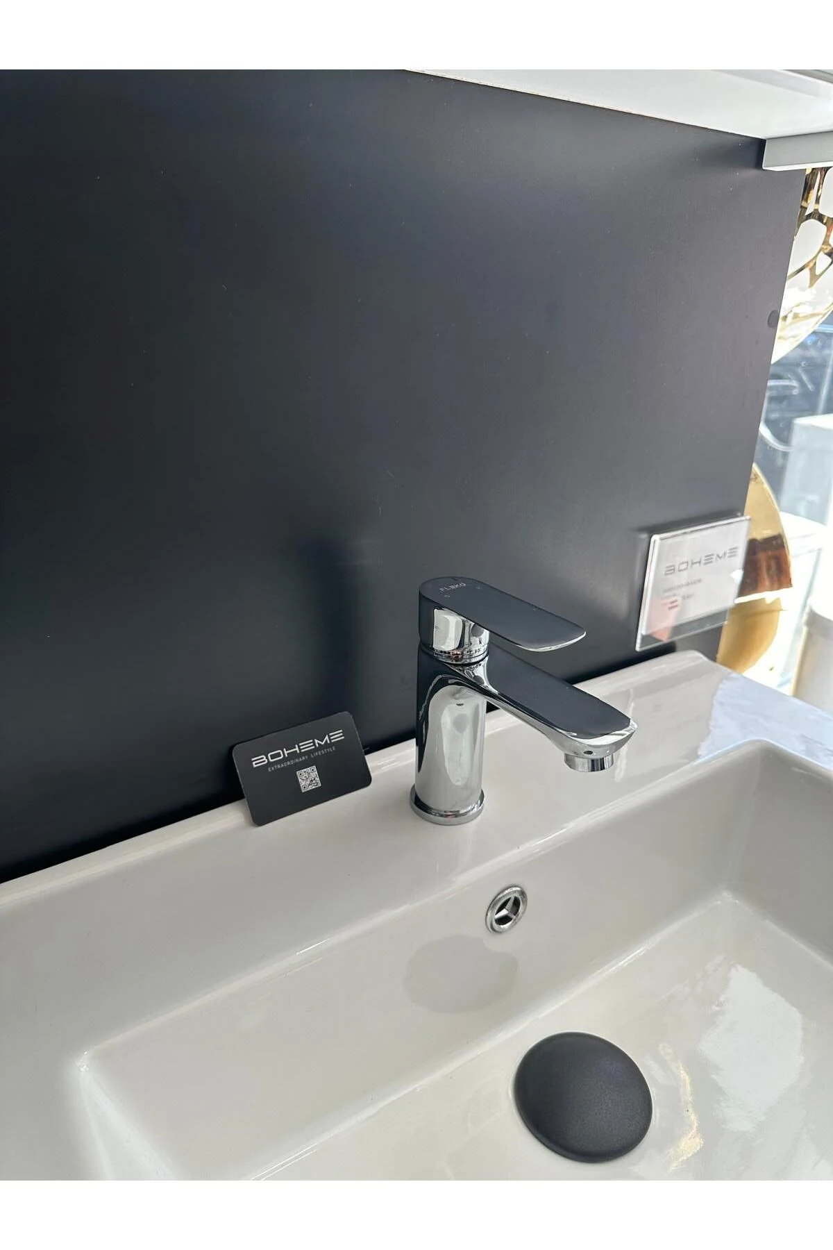 Fleko Lavabo Bataryası Krom Renk Pirinç Döküm