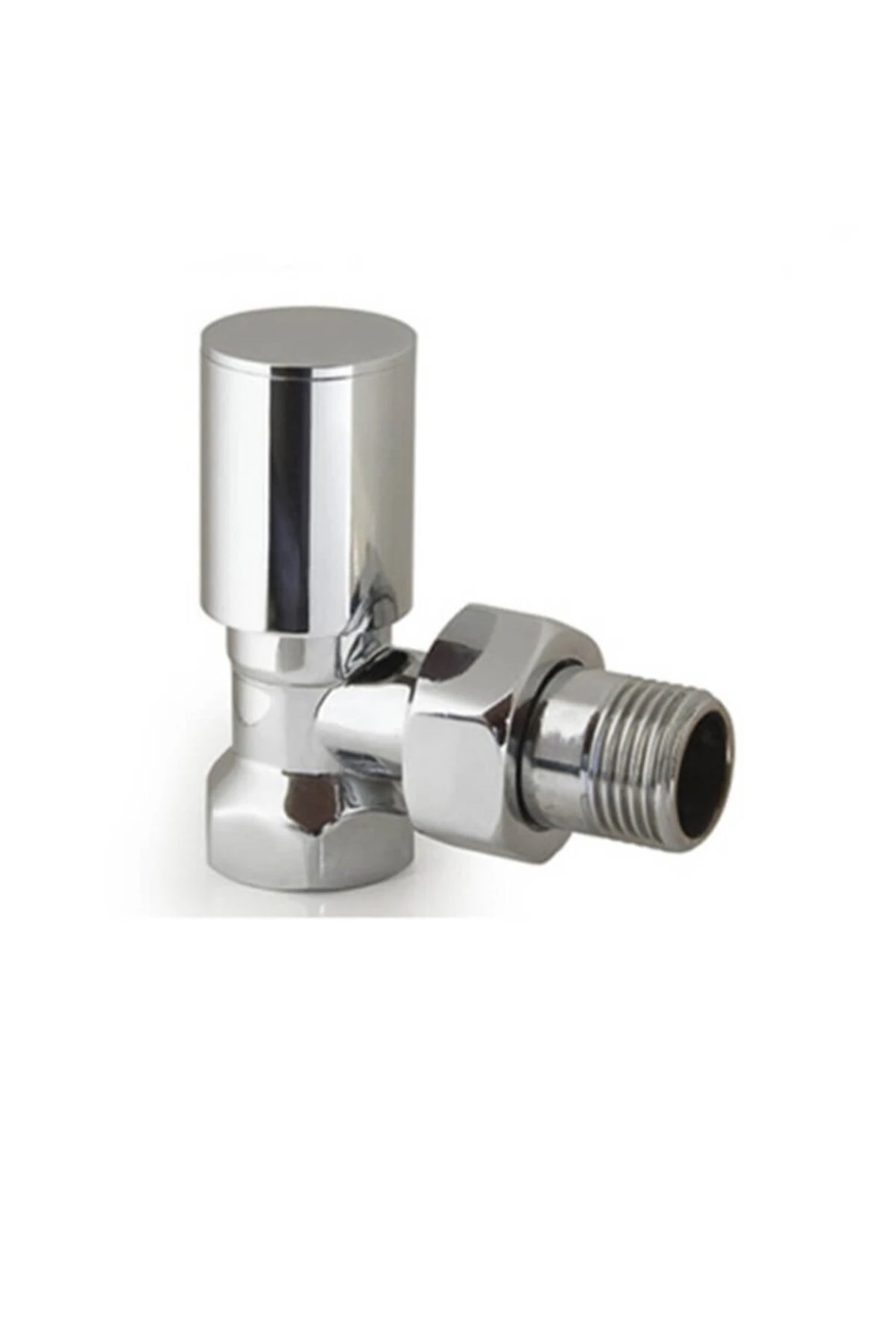 1/2 Krom Köşe Radyatör Vanası - Metal Kapak