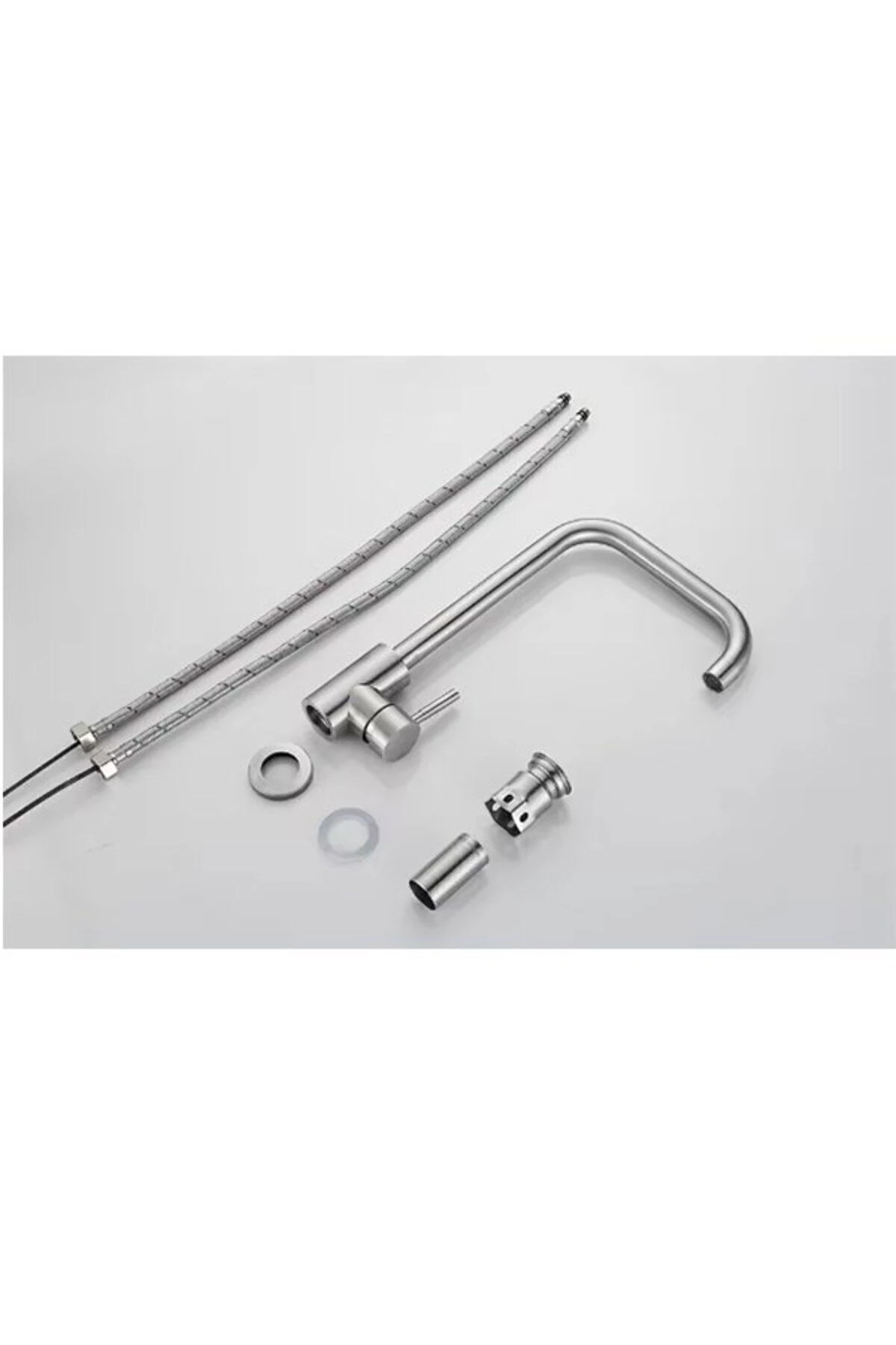 Mutfak Bataryası Sus304 Kalite Paslanmaz Çelik Inox Renk Eviye Bataryası