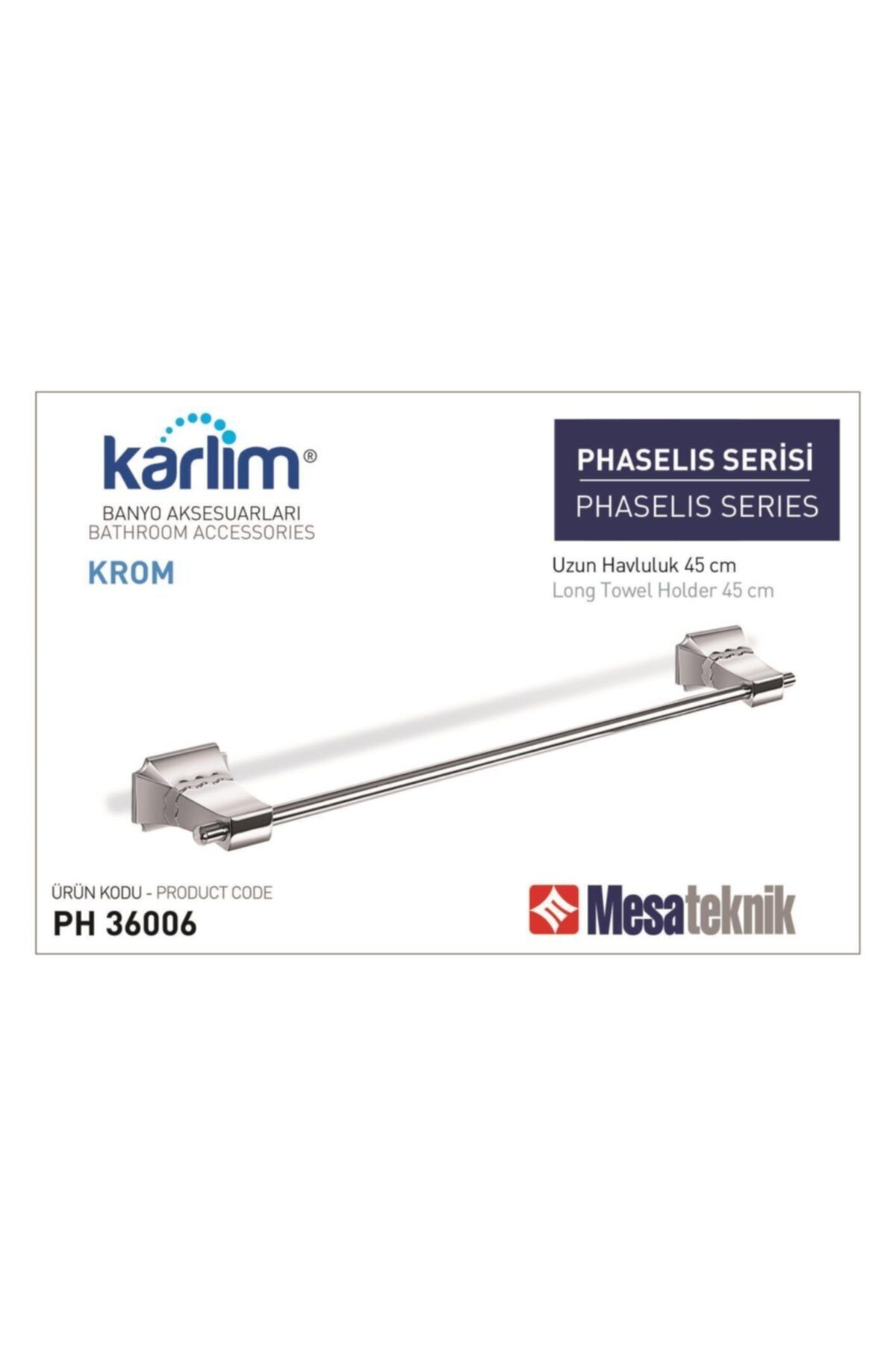 Krom Karlim Phaselis Serisi Uzun Havluluk 45 cm