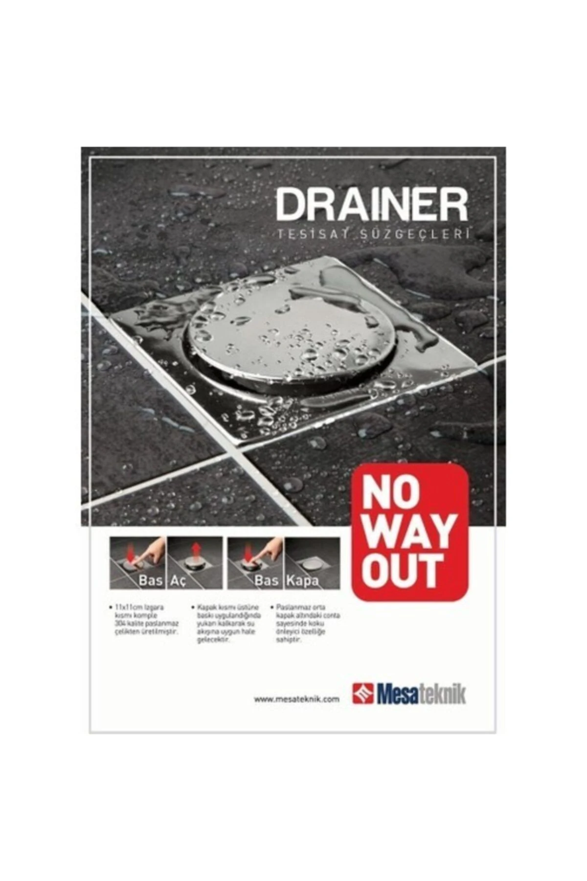 Bas Çık 50 Mm Yandan Çıkışlı Süzgeç Yer Sifonu-gideri