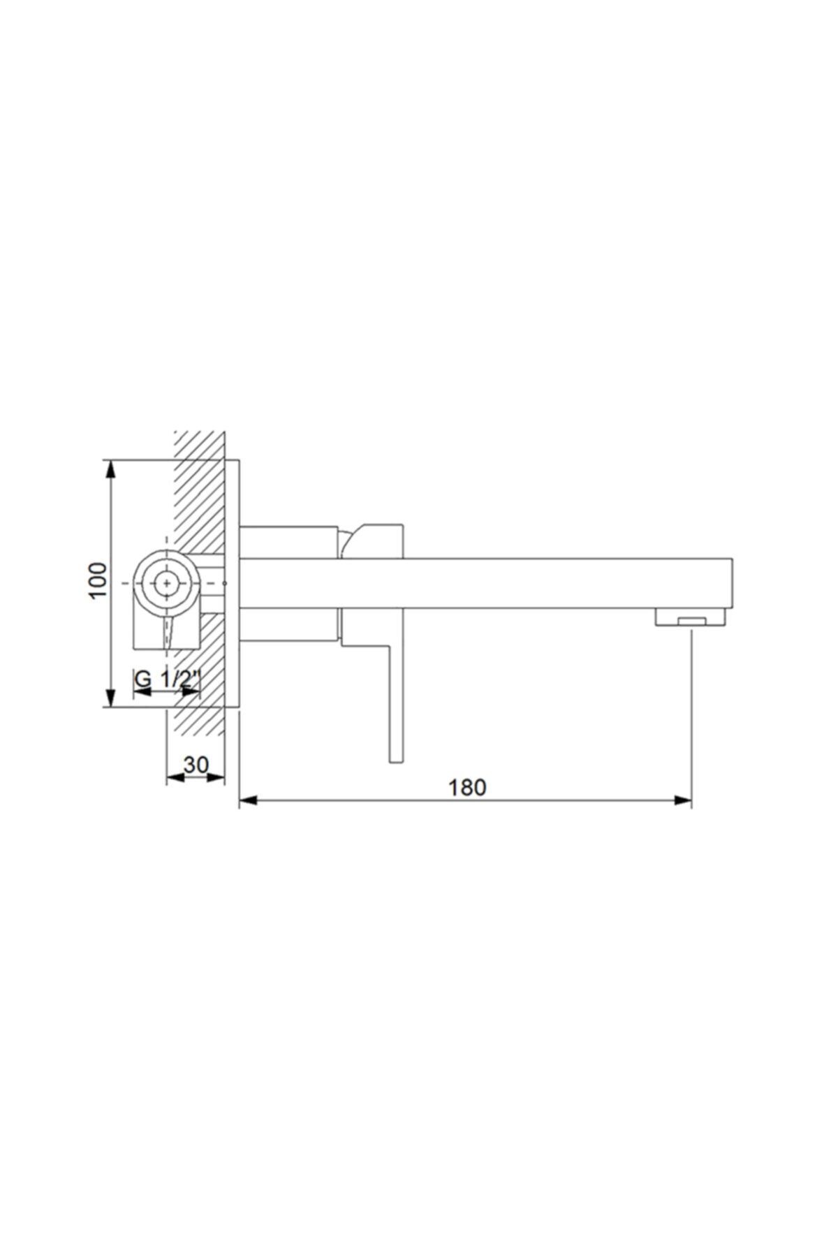 Aqua Ankastre Lavabo Bataryası Altın 941578