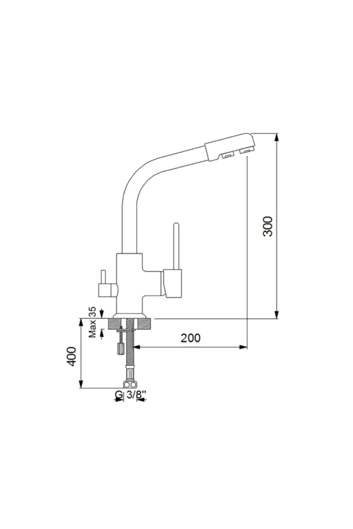 Özel Evye Bataryaları Arıtma Su Girişli Evye Bataryası 125589n