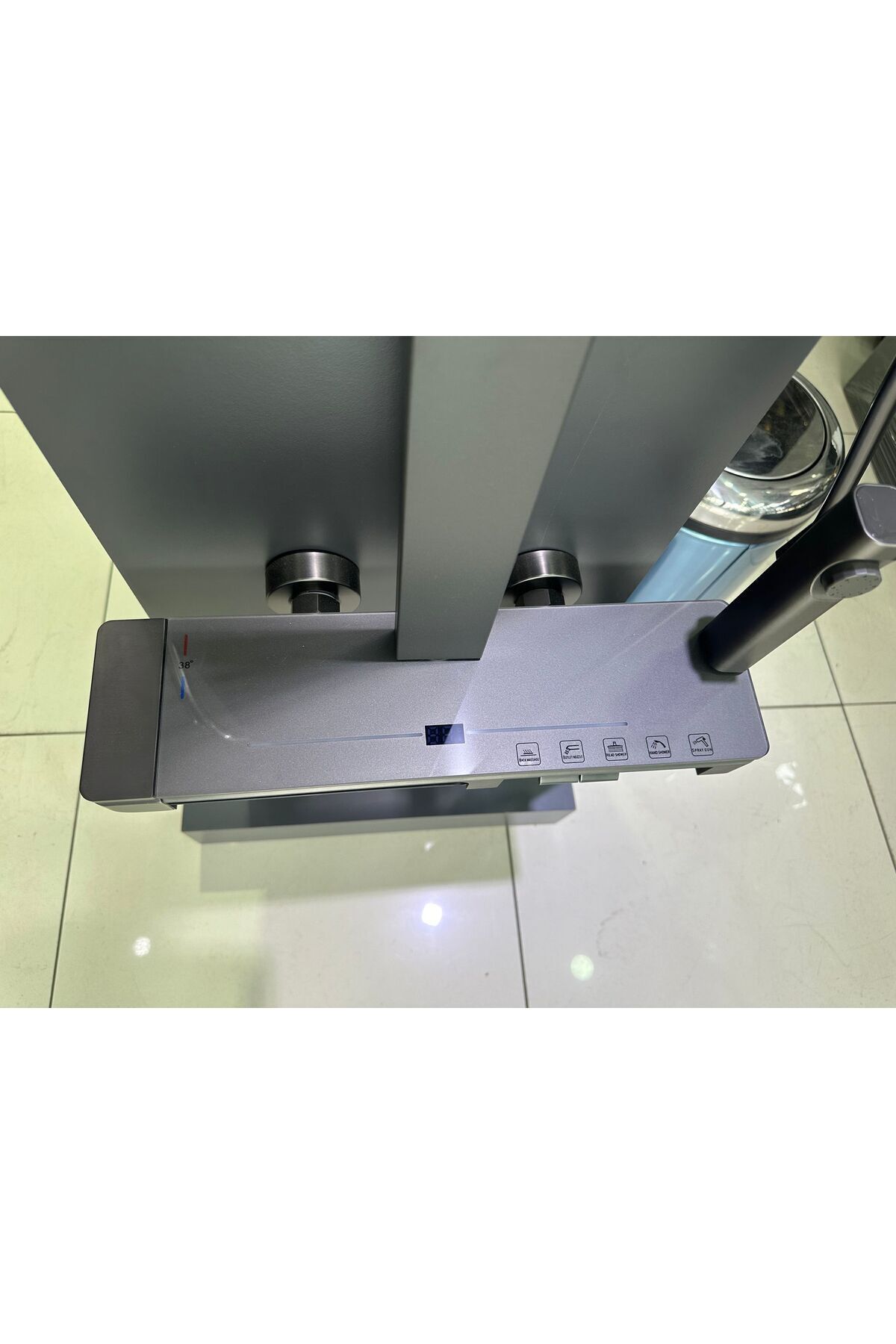 Fleko Active Antrasit Gri Full Fonksiyon Dijital Dereceli Ekran Duş Sistemi